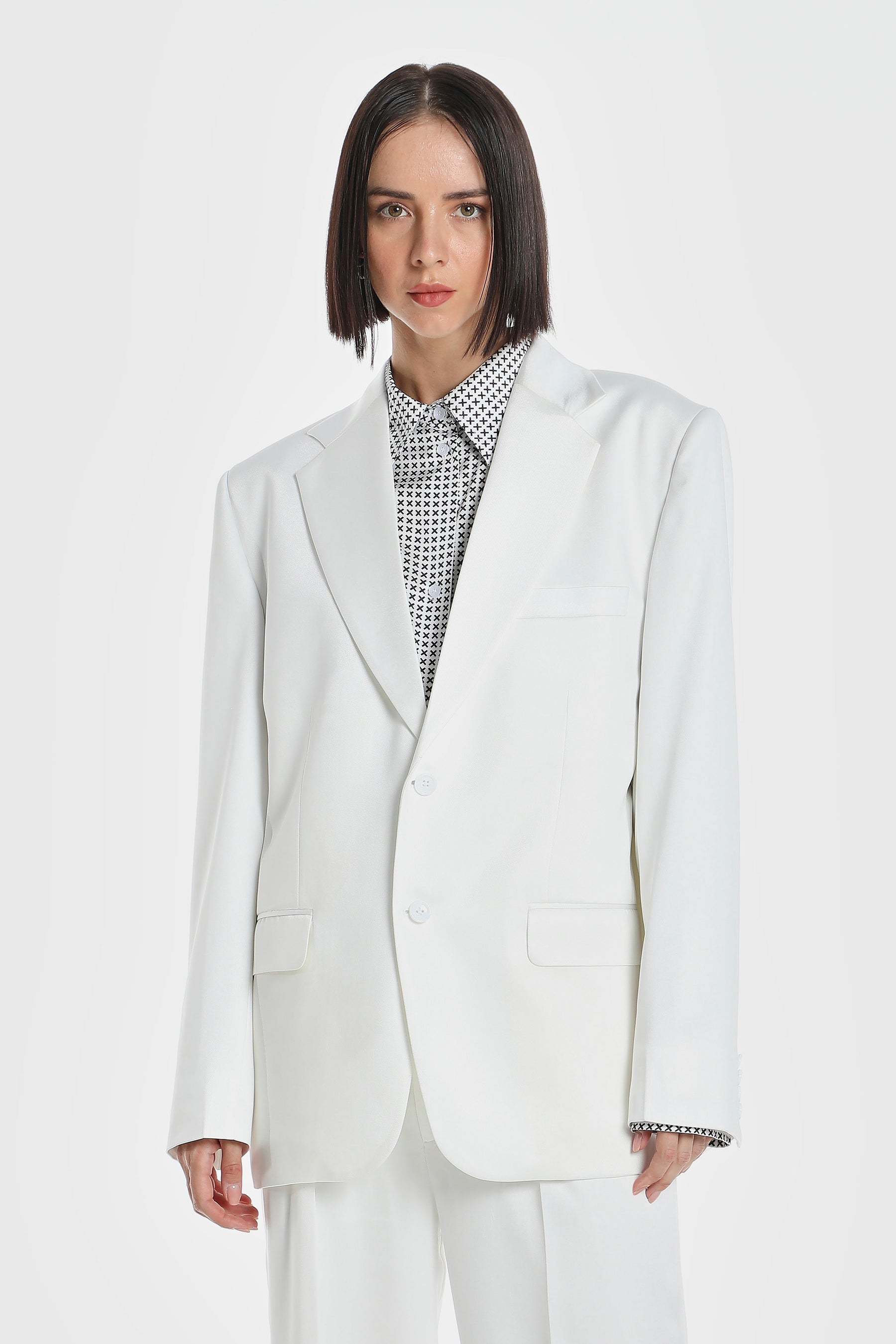 WHAT ARE YOU NOT SILK BLAZER