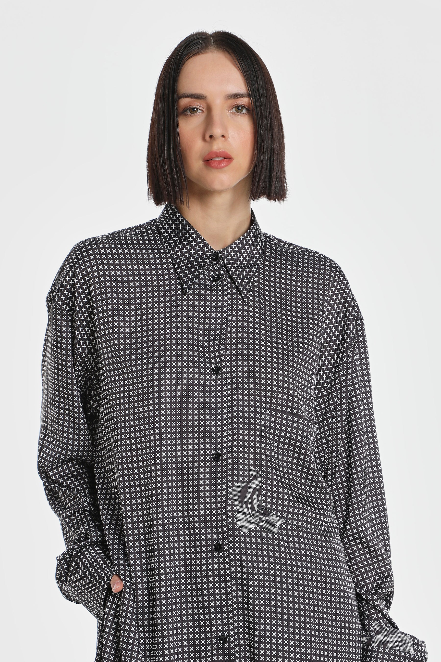 NOT XXX INDUSTRIAL FLOWER SILK SHIRT