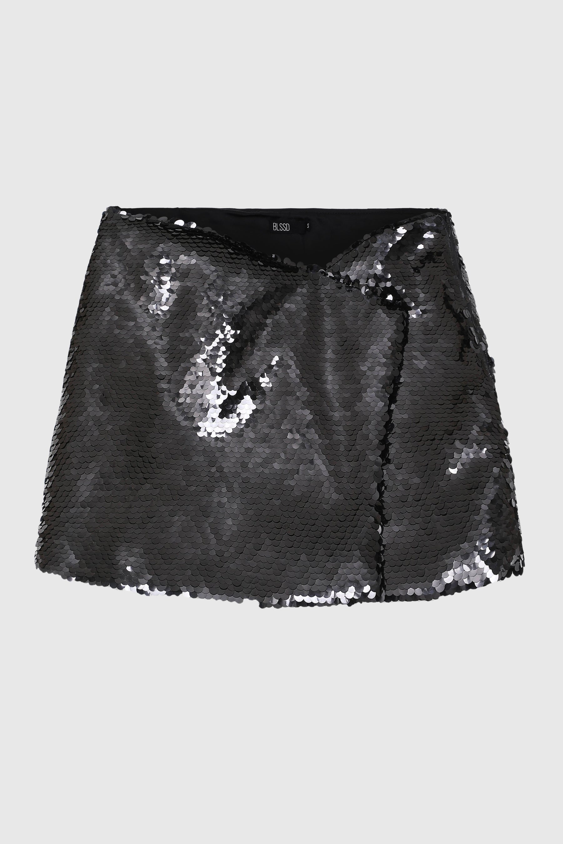 SEOUL SEQUIN SLANTED MINI SKIRT