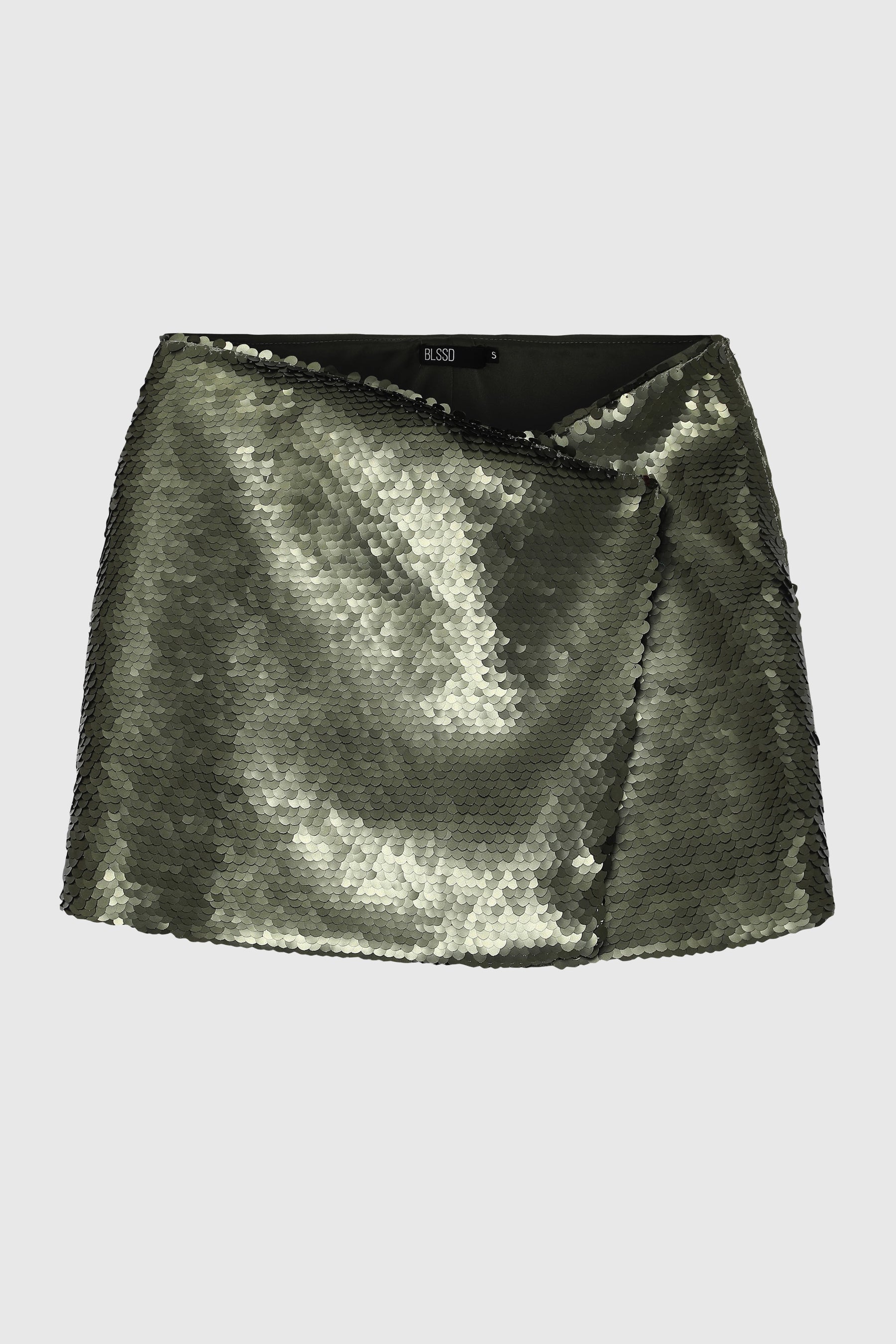 SEOUL SEQUIN SLANTED MINI SKIRT