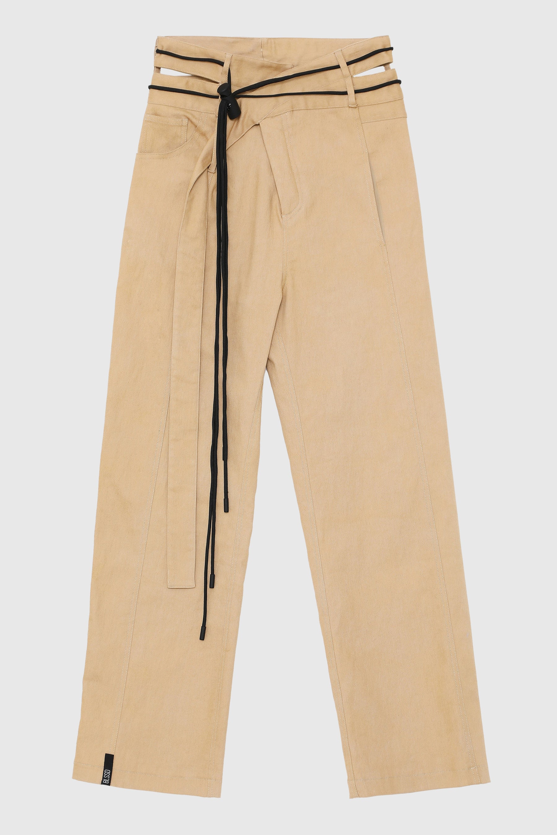 DOUBLE WAIST DENIM PANTS