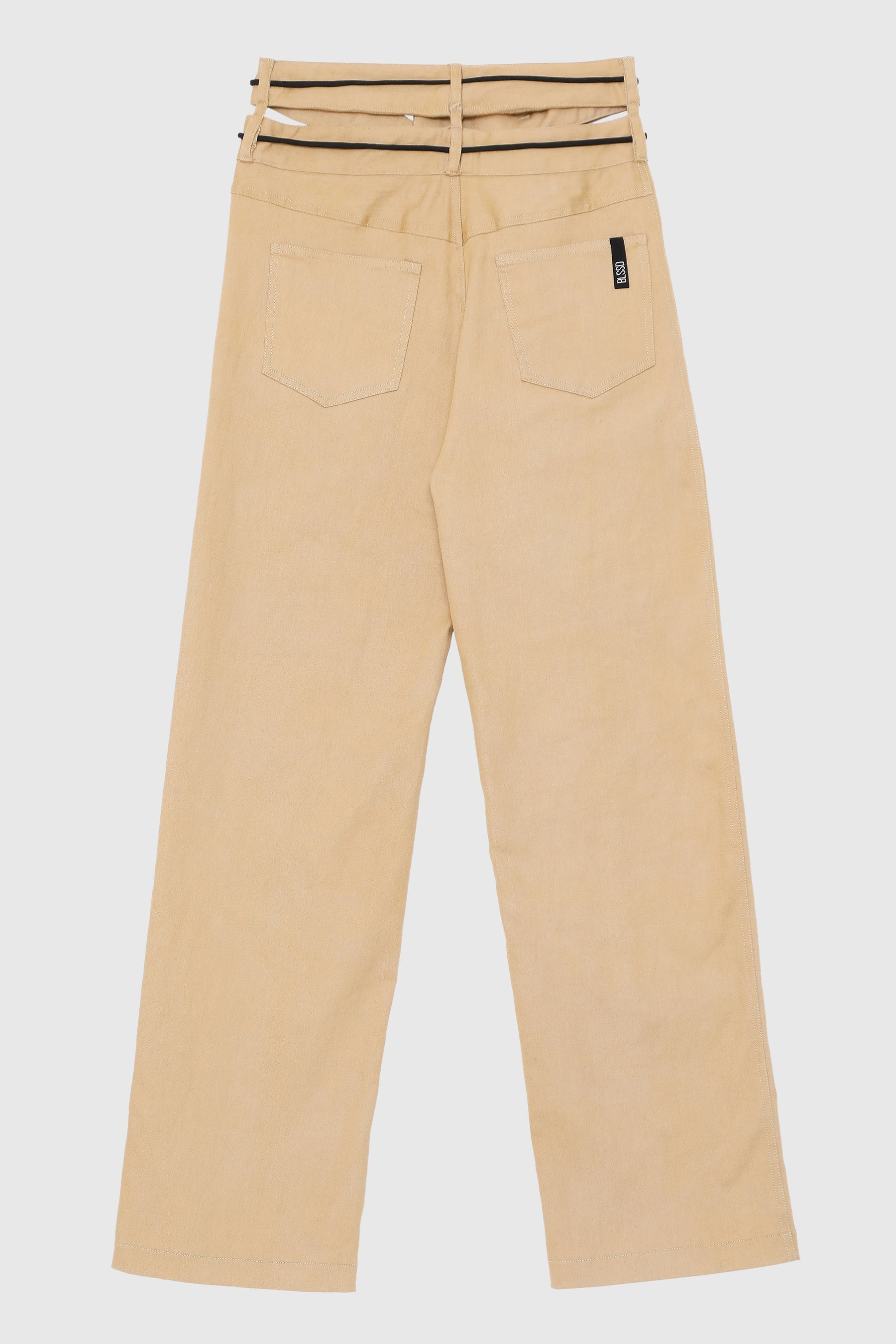 DOUBLE WAIST DENIM PANTS