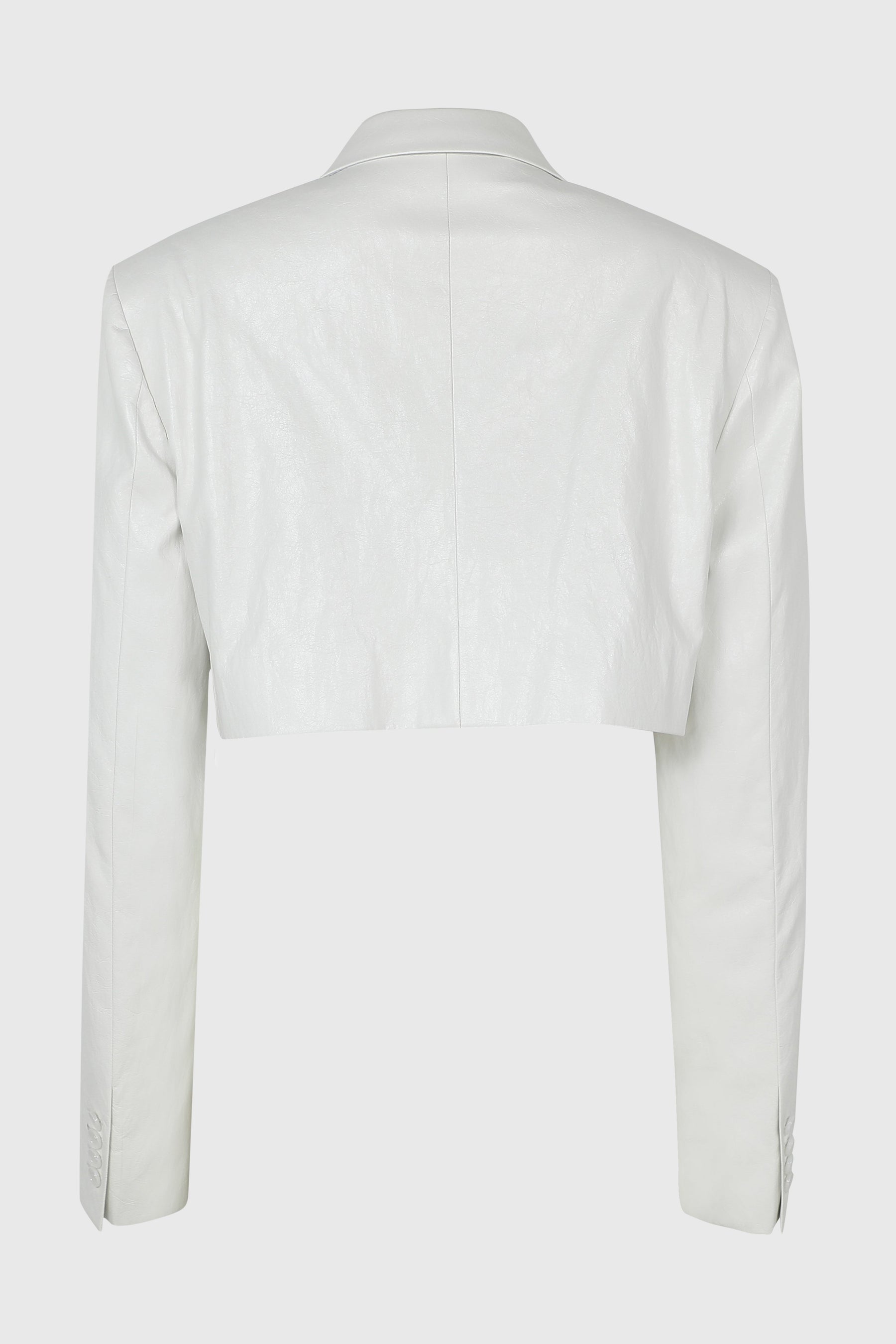 VEGAN LEATHER CROP BLAZER