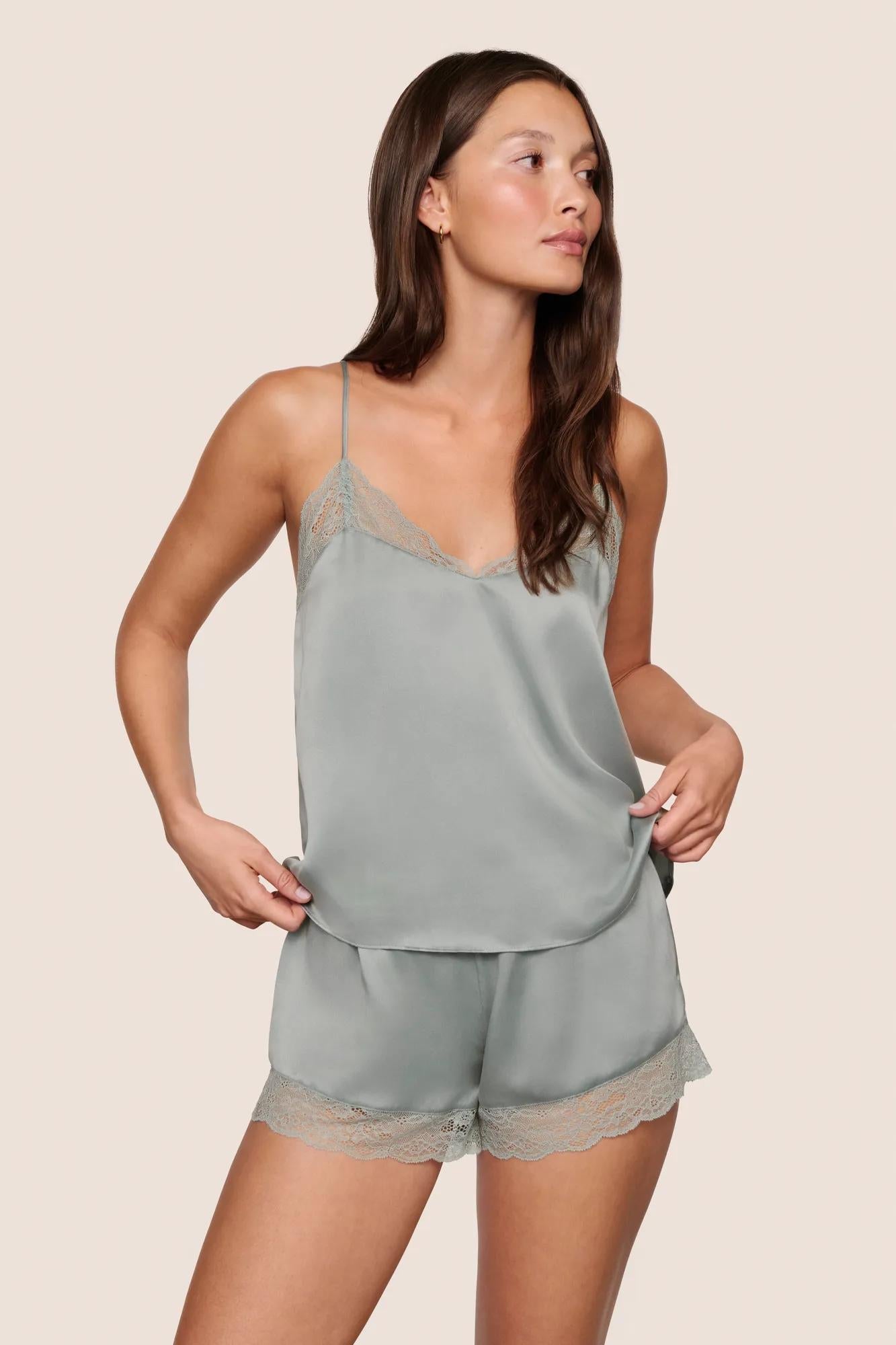 Washable Silk Lace Cami & Short Set