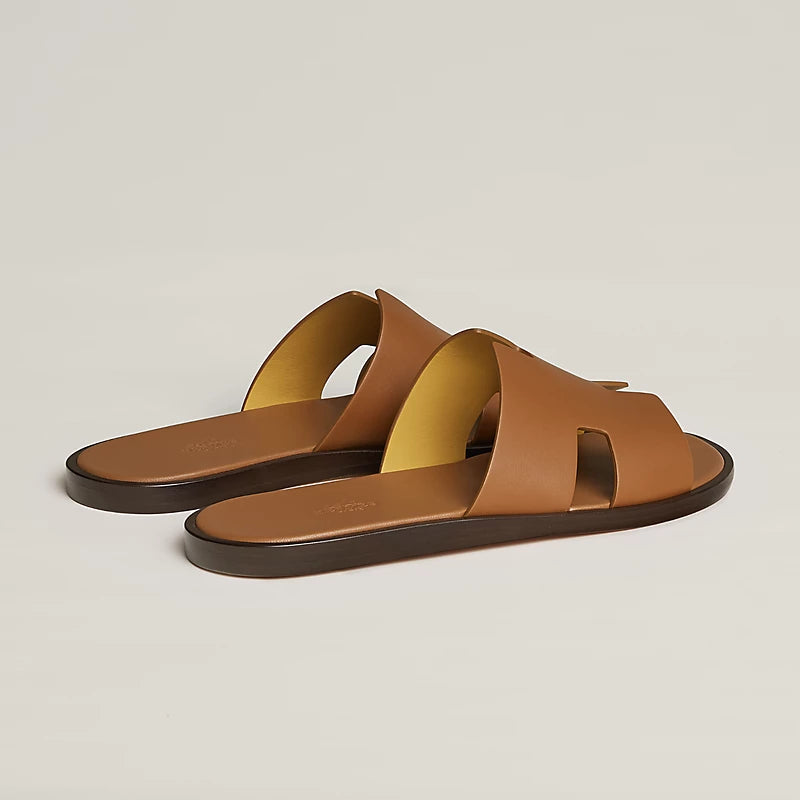 Hermès Oran Sandals – Gold Brown