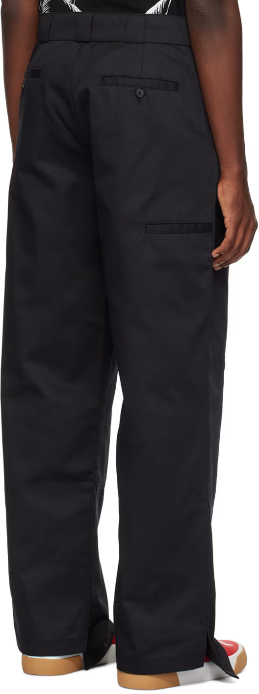 Black Reverse Waistband Trousers