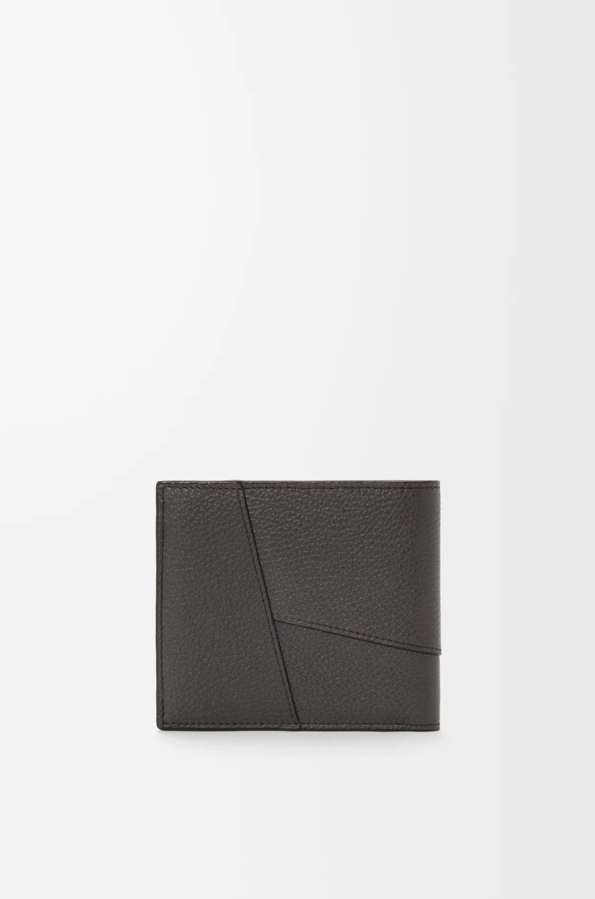 Puzzle bifold wallet in supple grained calfskin