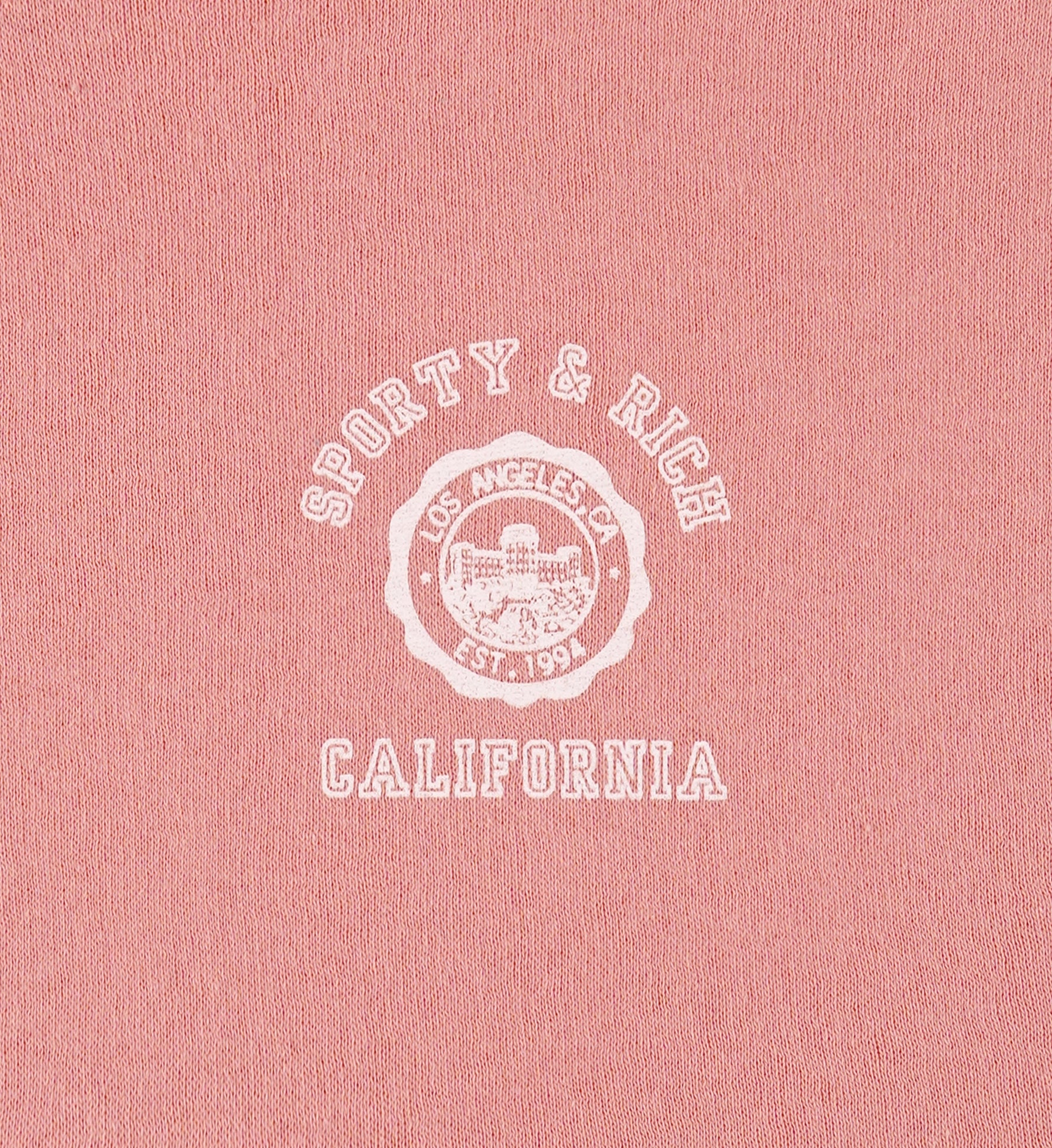 California Emblem Soft Cropped Hoodie - Carnation/White