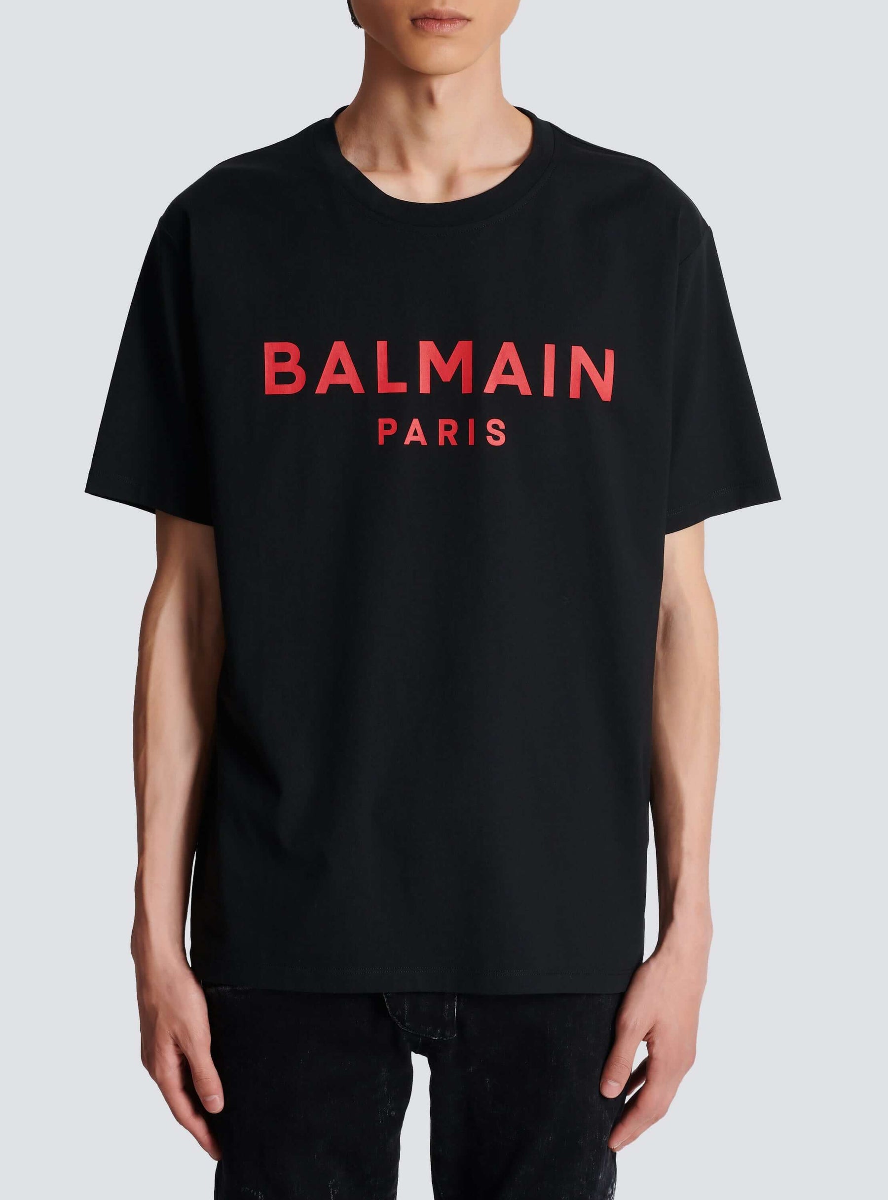 Balmain Balmain Paris Black - Size: S T-Shirts | Shop From The Mirage