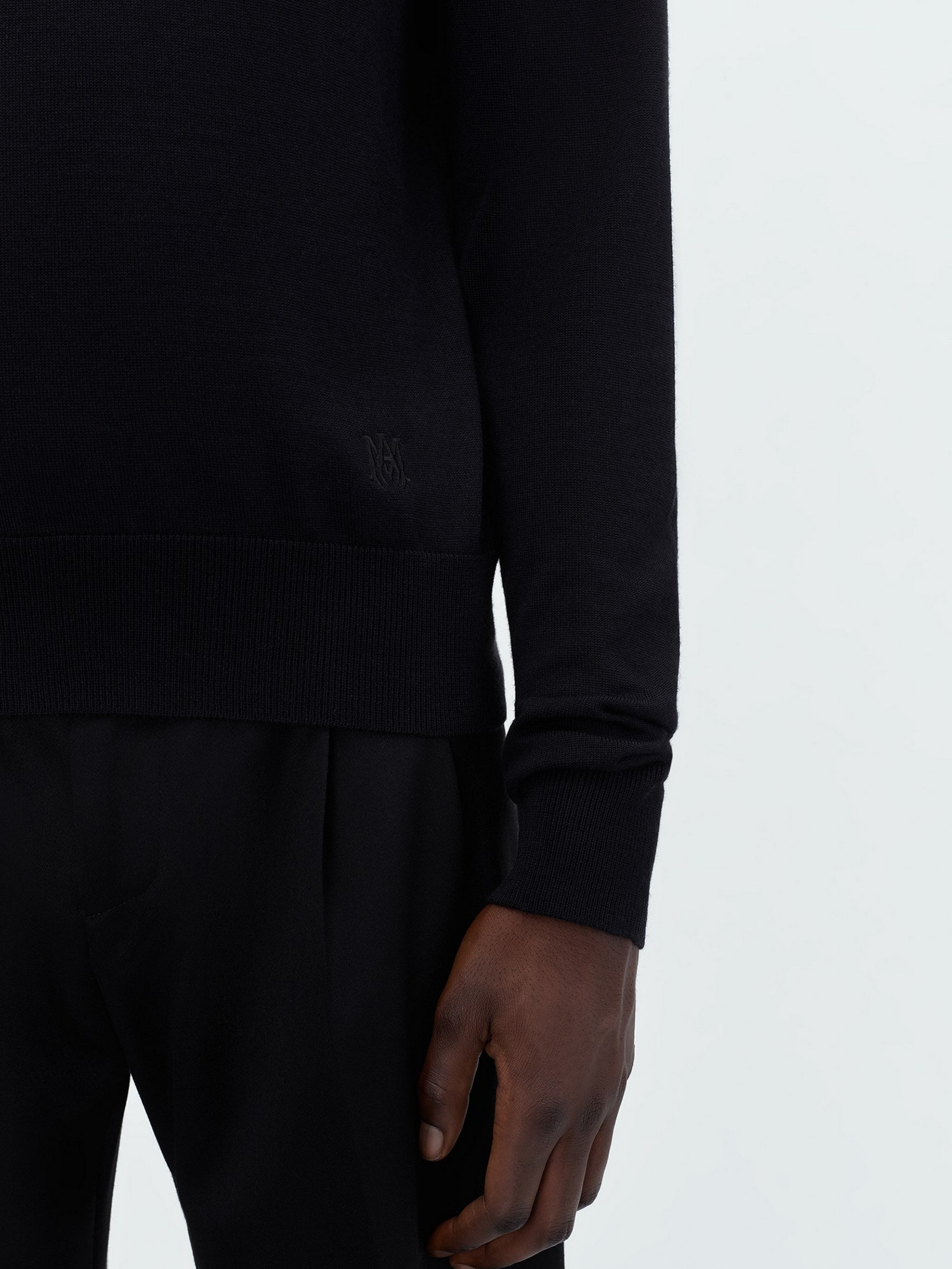 AMIRI CLASSIC CREW NECK SWEATER BLACK