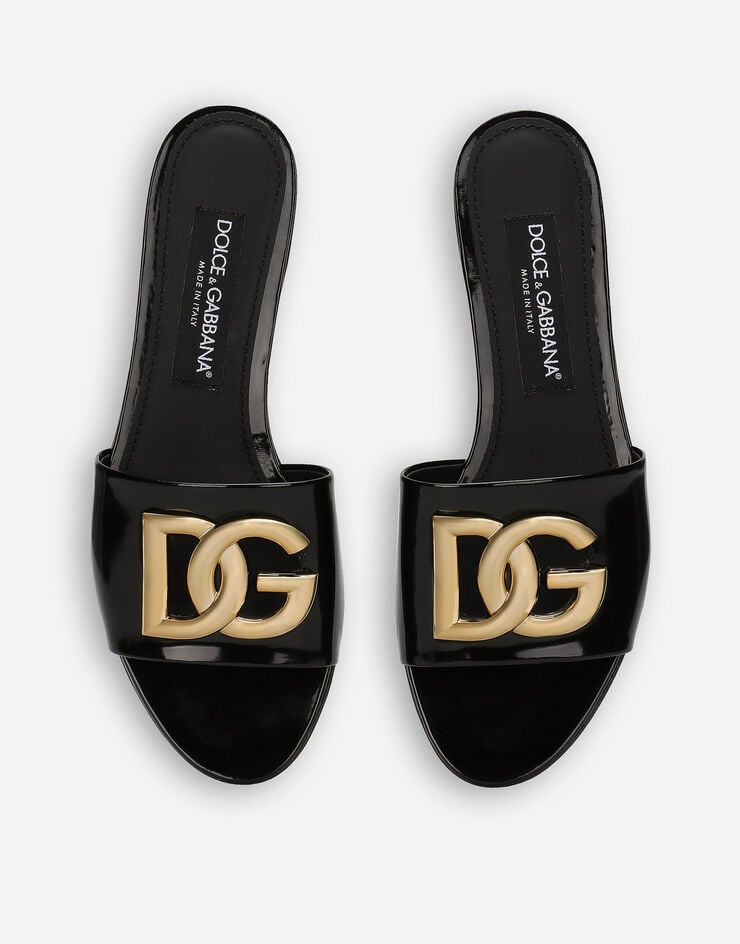 Polished calfskin sliders