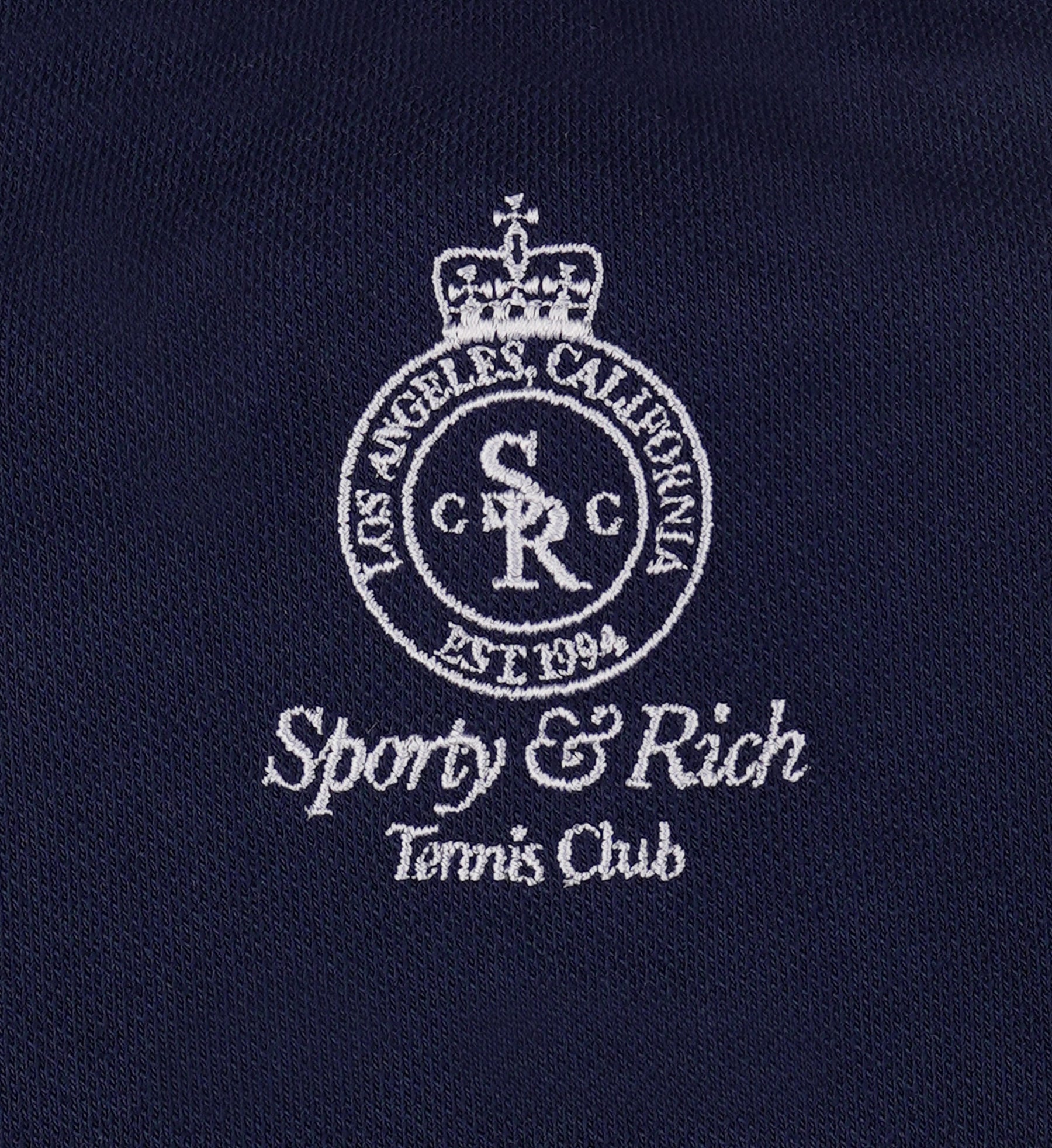 Crown Tennis Pique Short - Navy/White