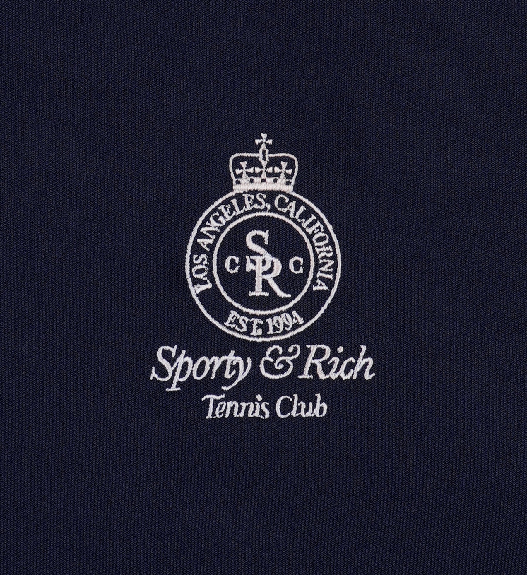 Crown 70s Pique Polo - Navy/White
