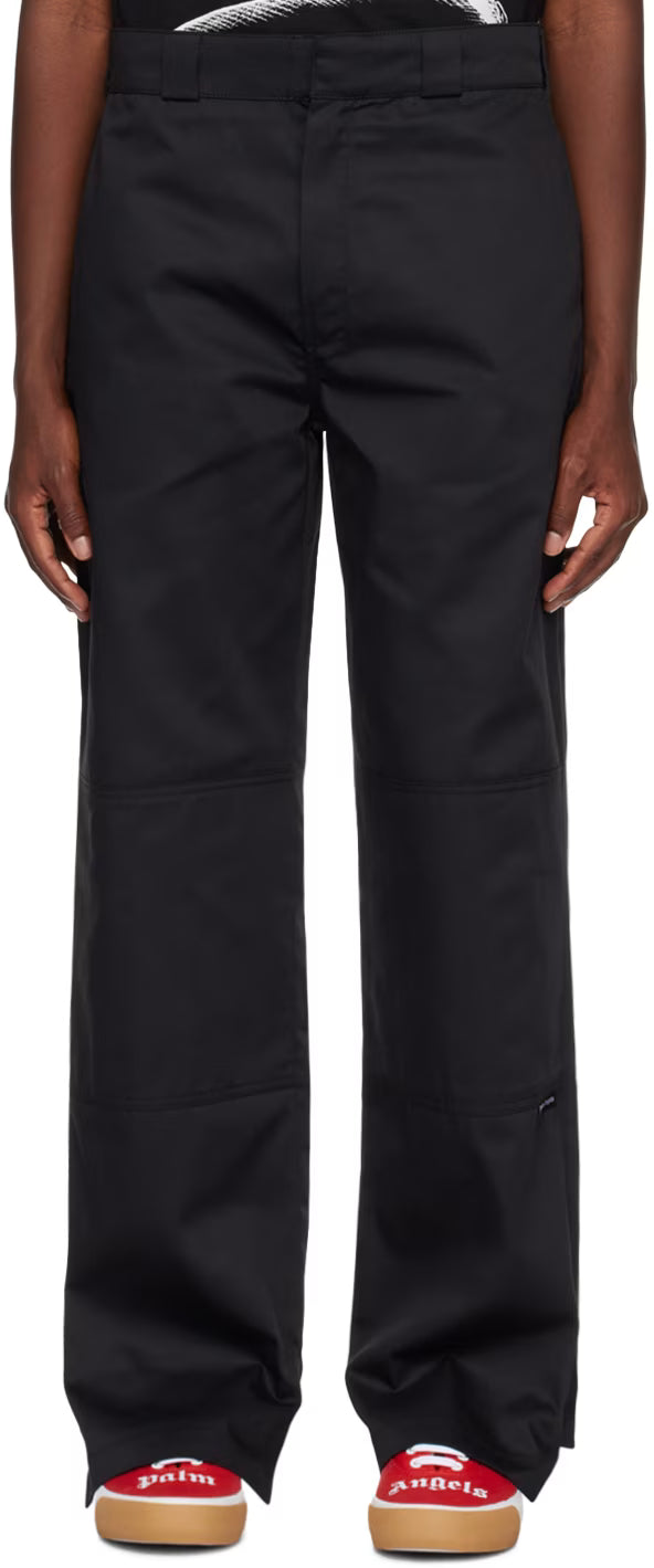 Black Reverse Waistband Trousers