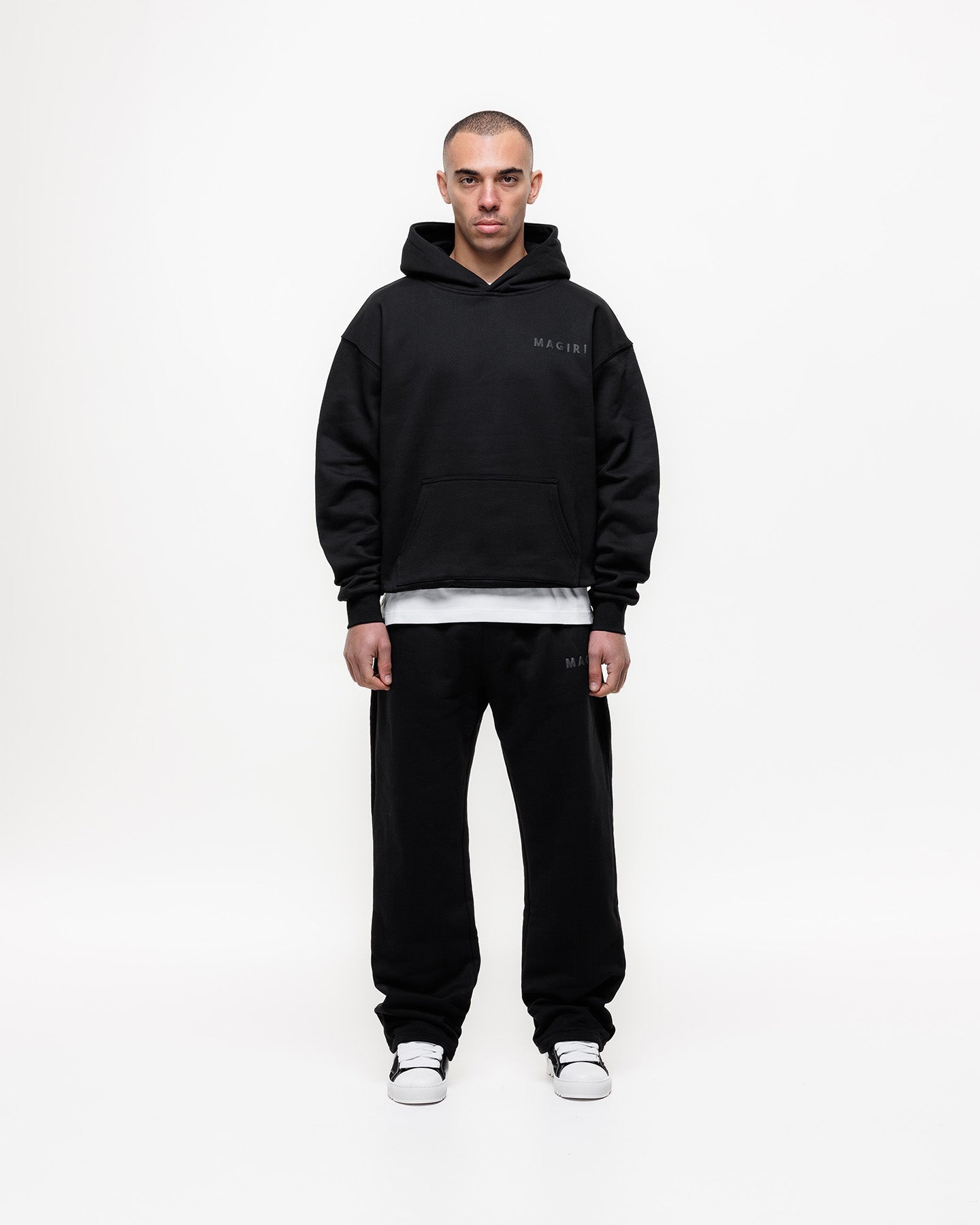 Magiri Core Puff Printed Joggers in Black