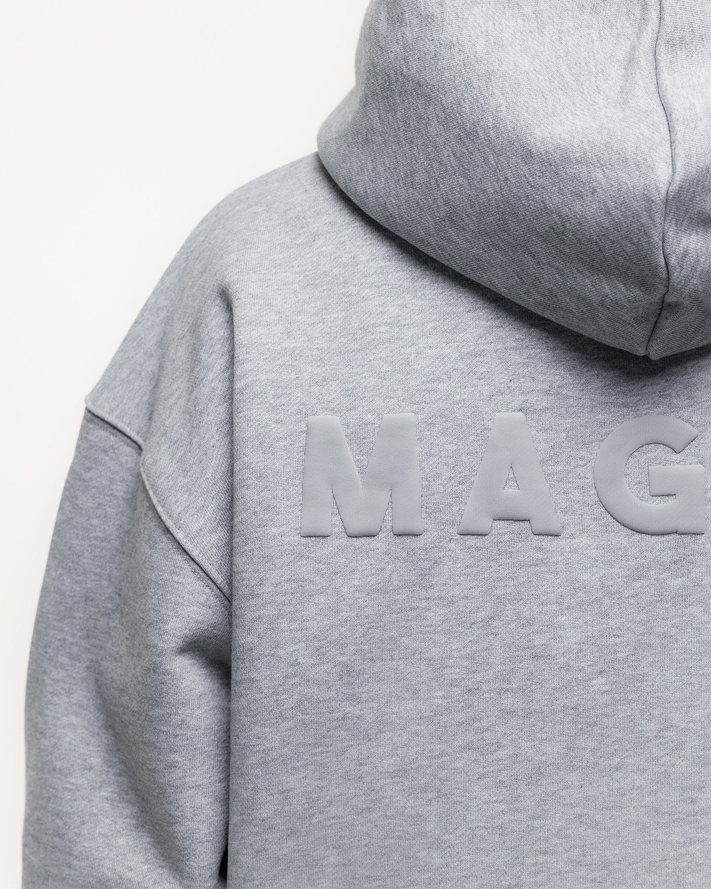 Magiri Core Puff Printed Hoodie in Grey