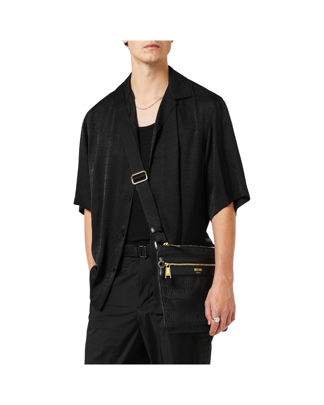 Allover Logo Jacquard Twill Shirt