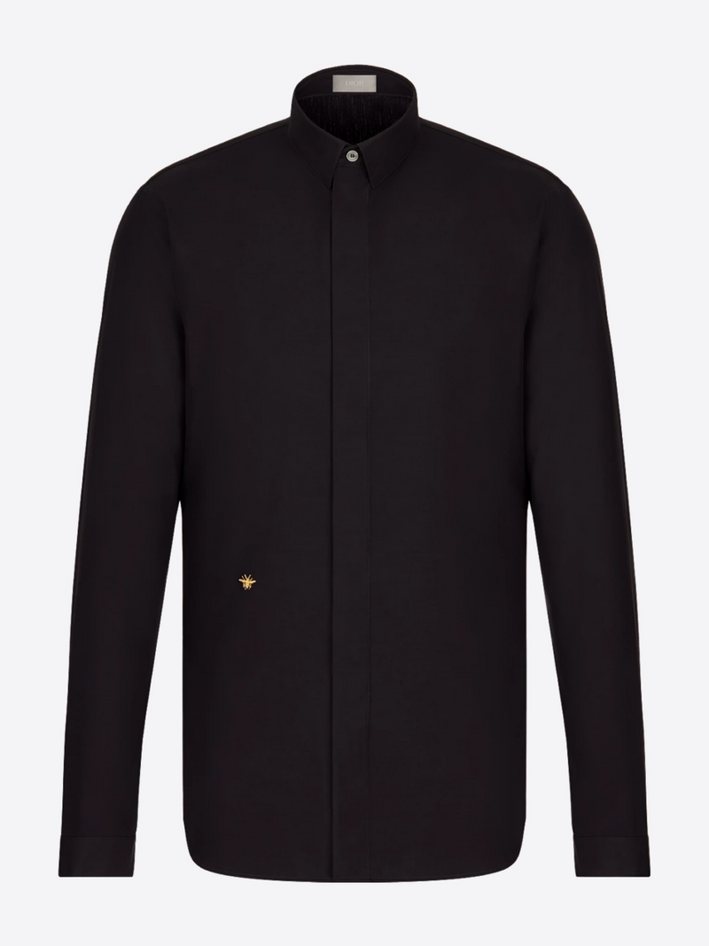 DIOR EMBROIDERED GOLD BEE SHIRT BLACK