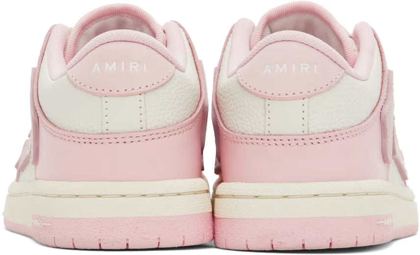 AMIRI Pink & White Skel Top Low Sneakers