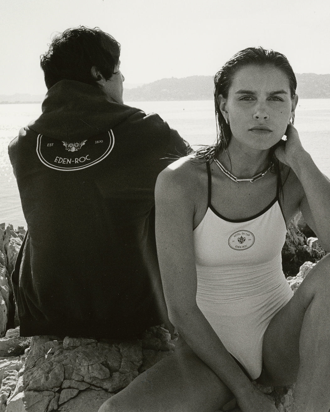 Eden Crest Hoodie - Navy/White