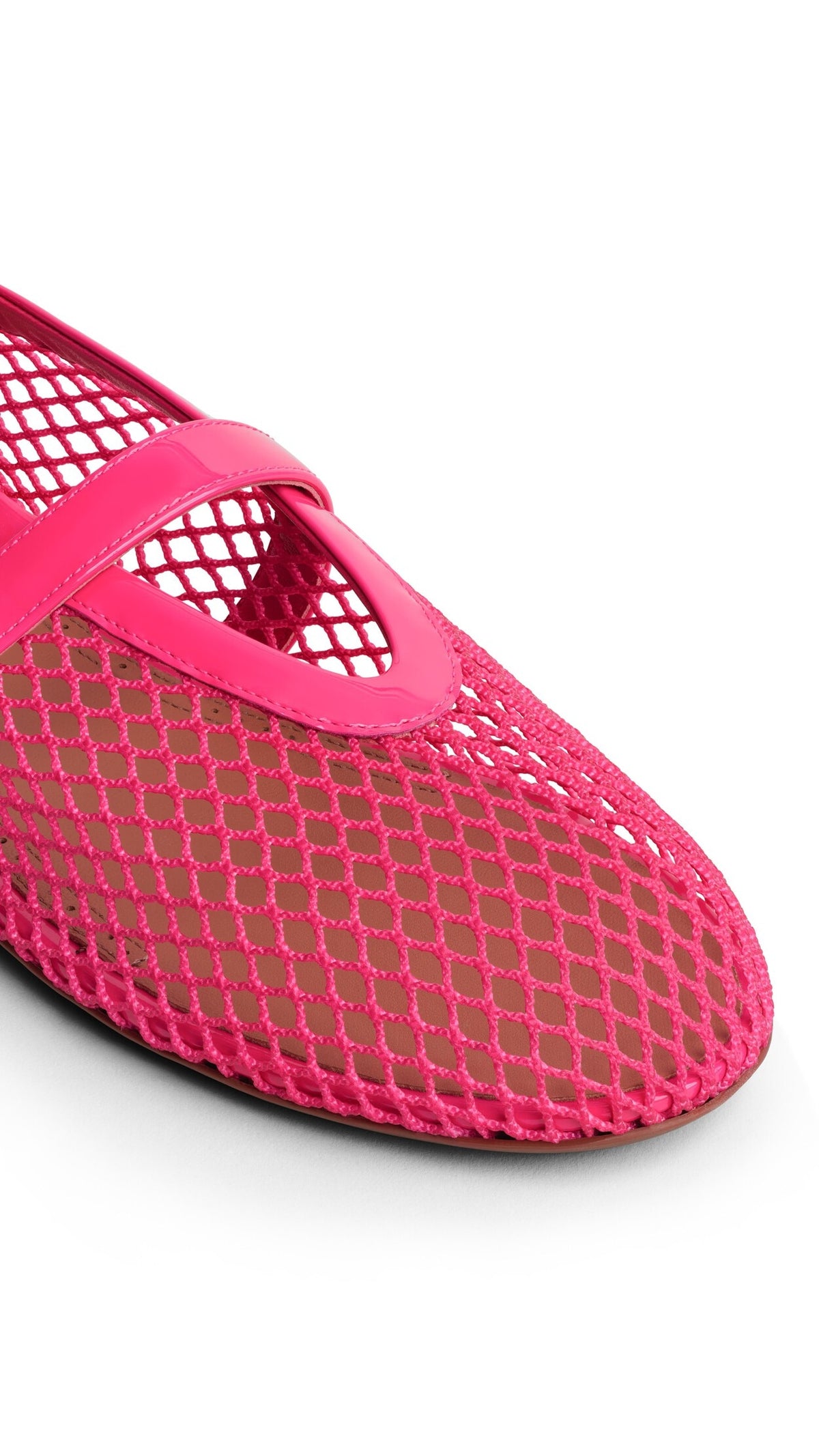 Alaïa Fuschia BALLET FLATS IN FISHNET