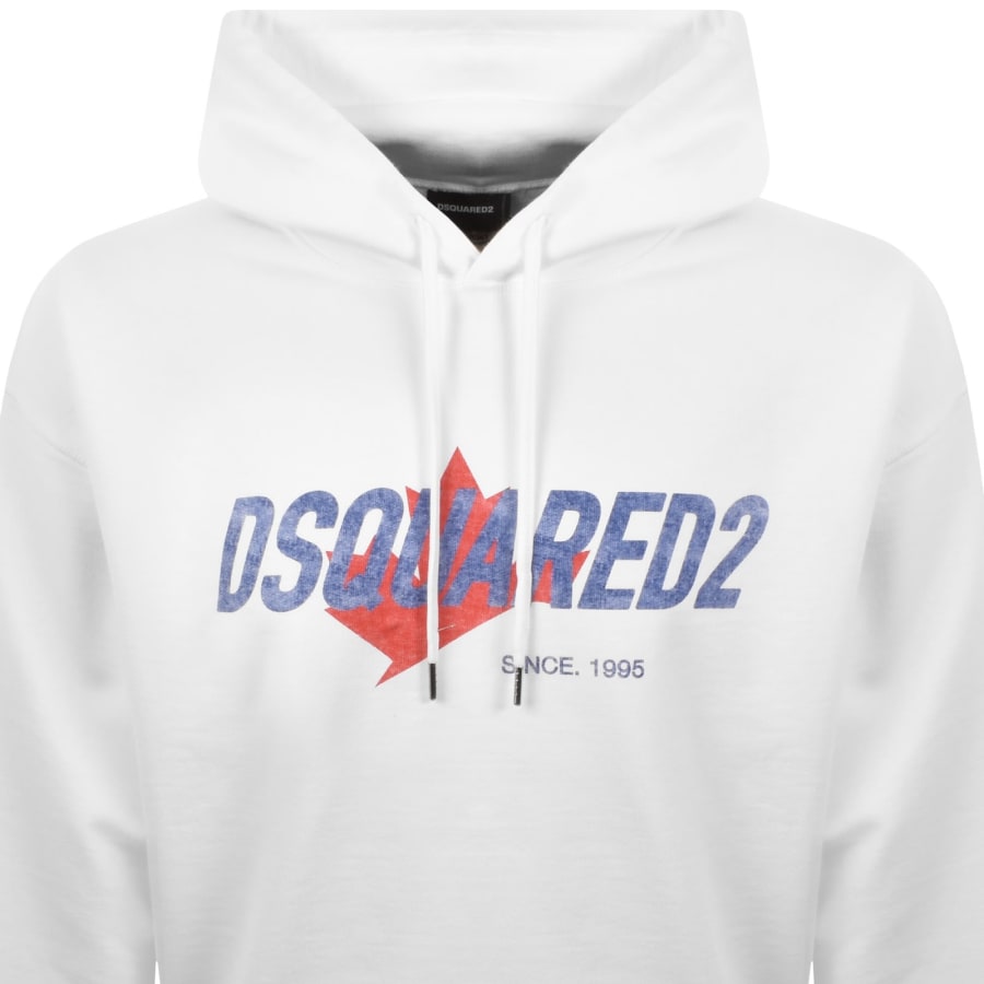 DSQUARED2 Logo Hoodie White