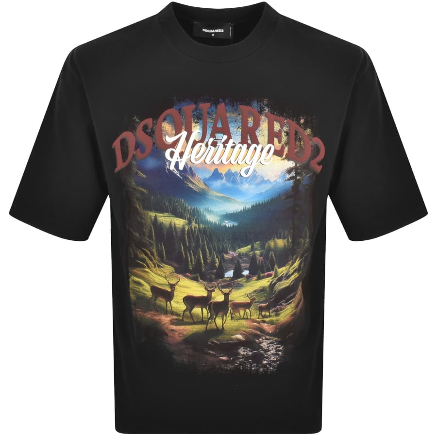 DSQUARED2 Loose Fit T Shirt Black
