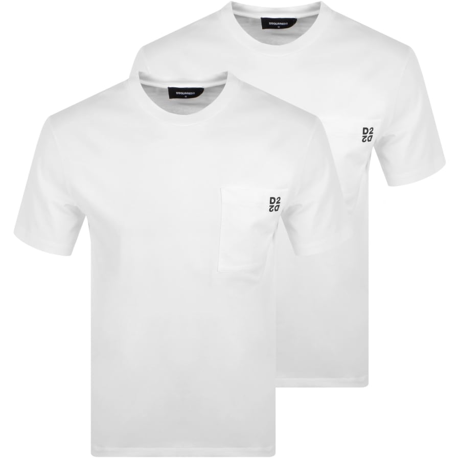 DSQUARED2 Twin Pack T Shirts White