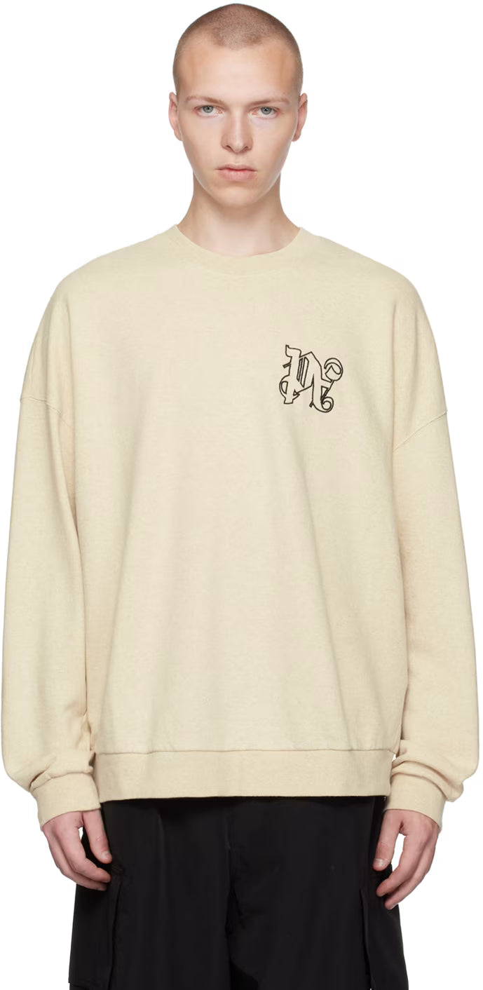 Beige Monogram Sweatshirt