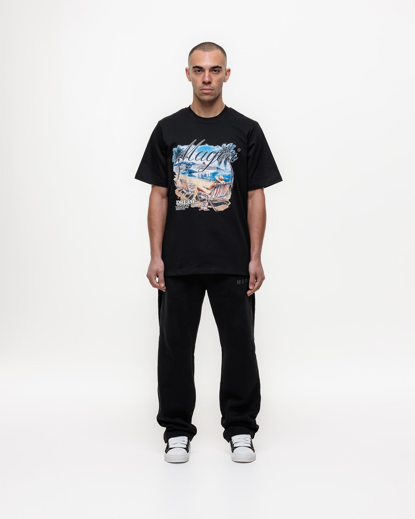Magiri Dream Beach Printed T-Shirt in Black