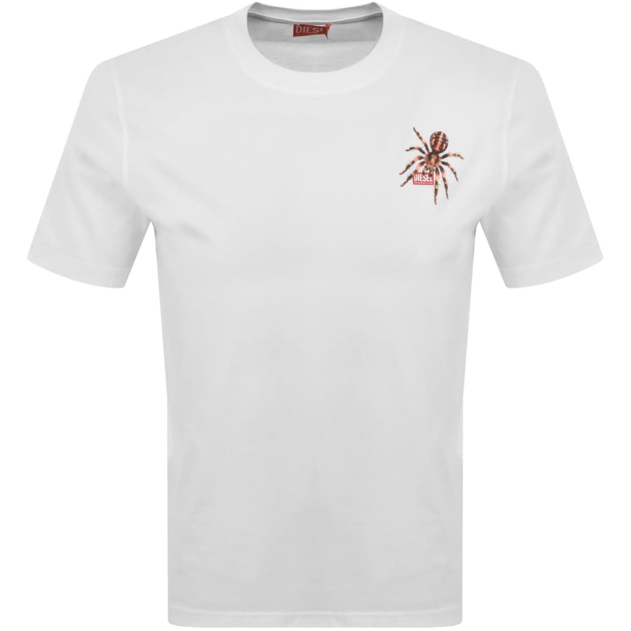 Diesel Spider Graphic T Shirt White
