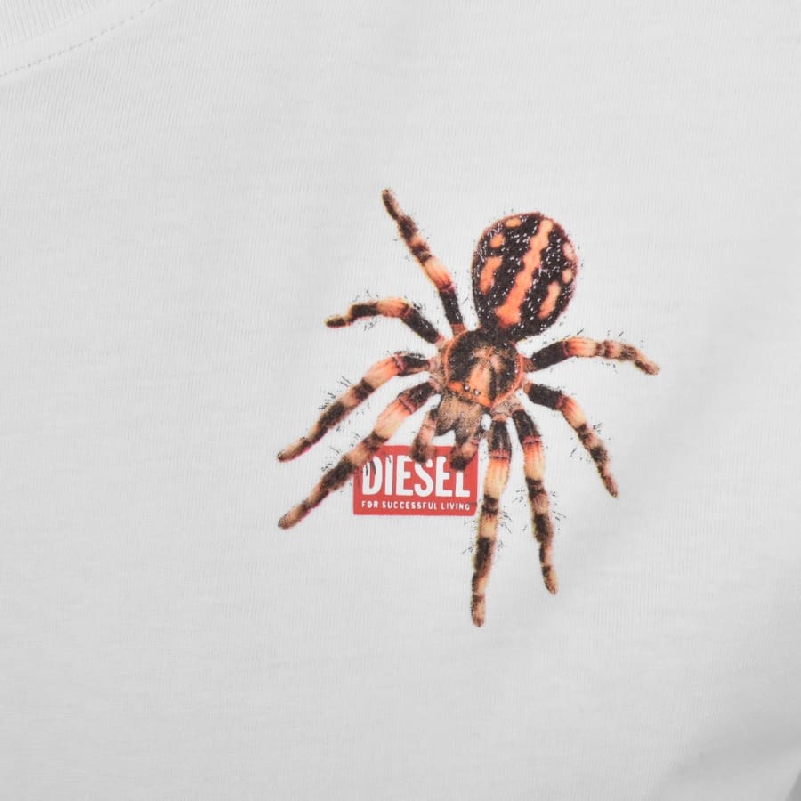 Diesel Spider Graphic T Shirt White