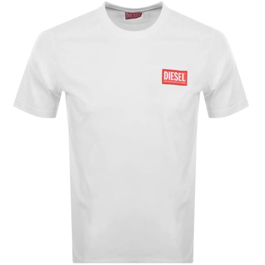 Diesel T Box Lab Logo T Shirt White