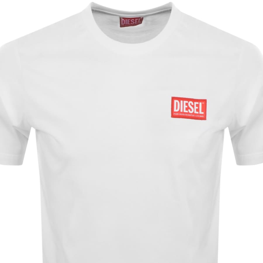 Diesel T Box Lab Logo T Shirt White