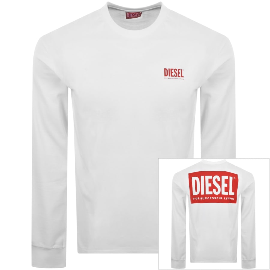 Diesel T Boxt Long Sleeve T Shirt White