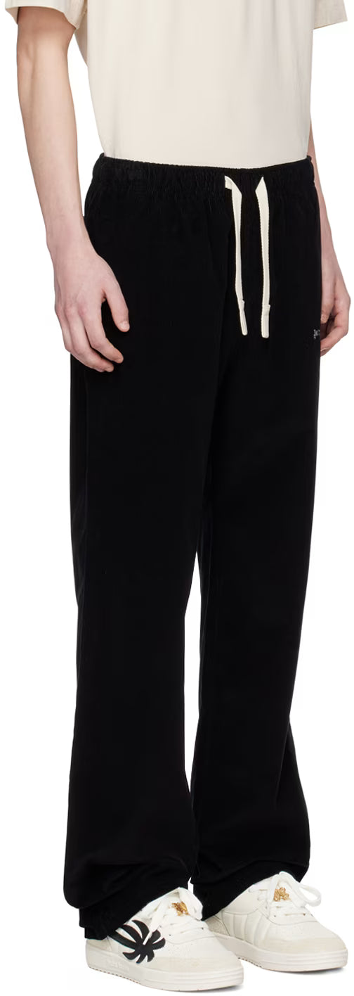Black Embroidered Sweatpants