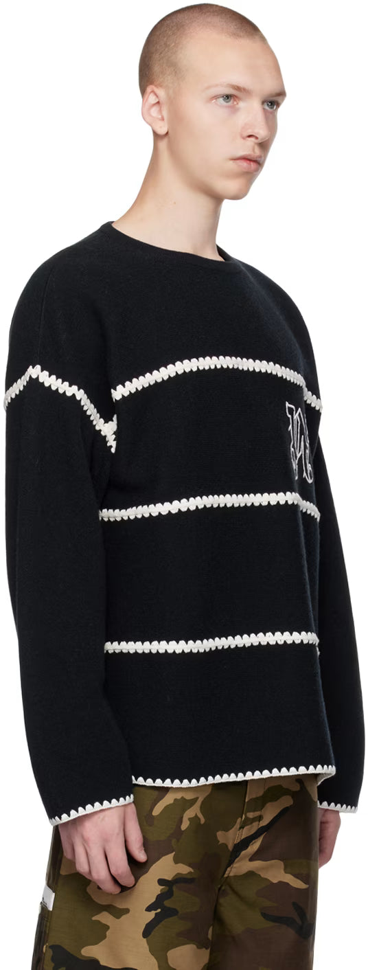 Navy Monogram Sweater