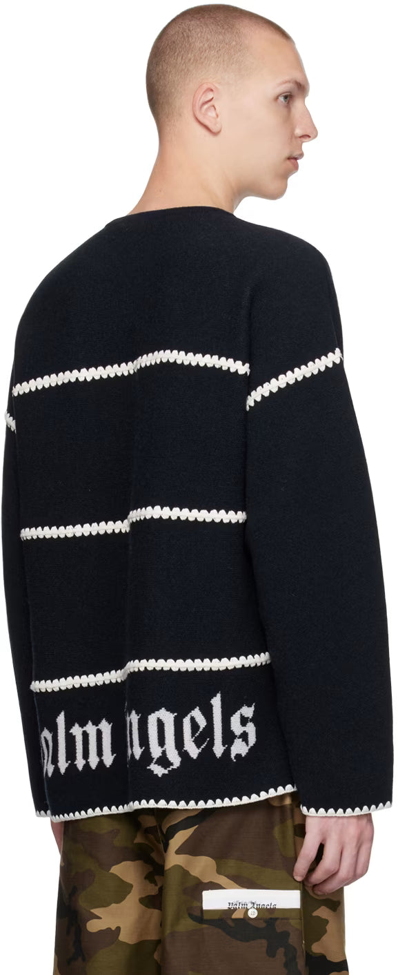 Navy Monogram Sweater