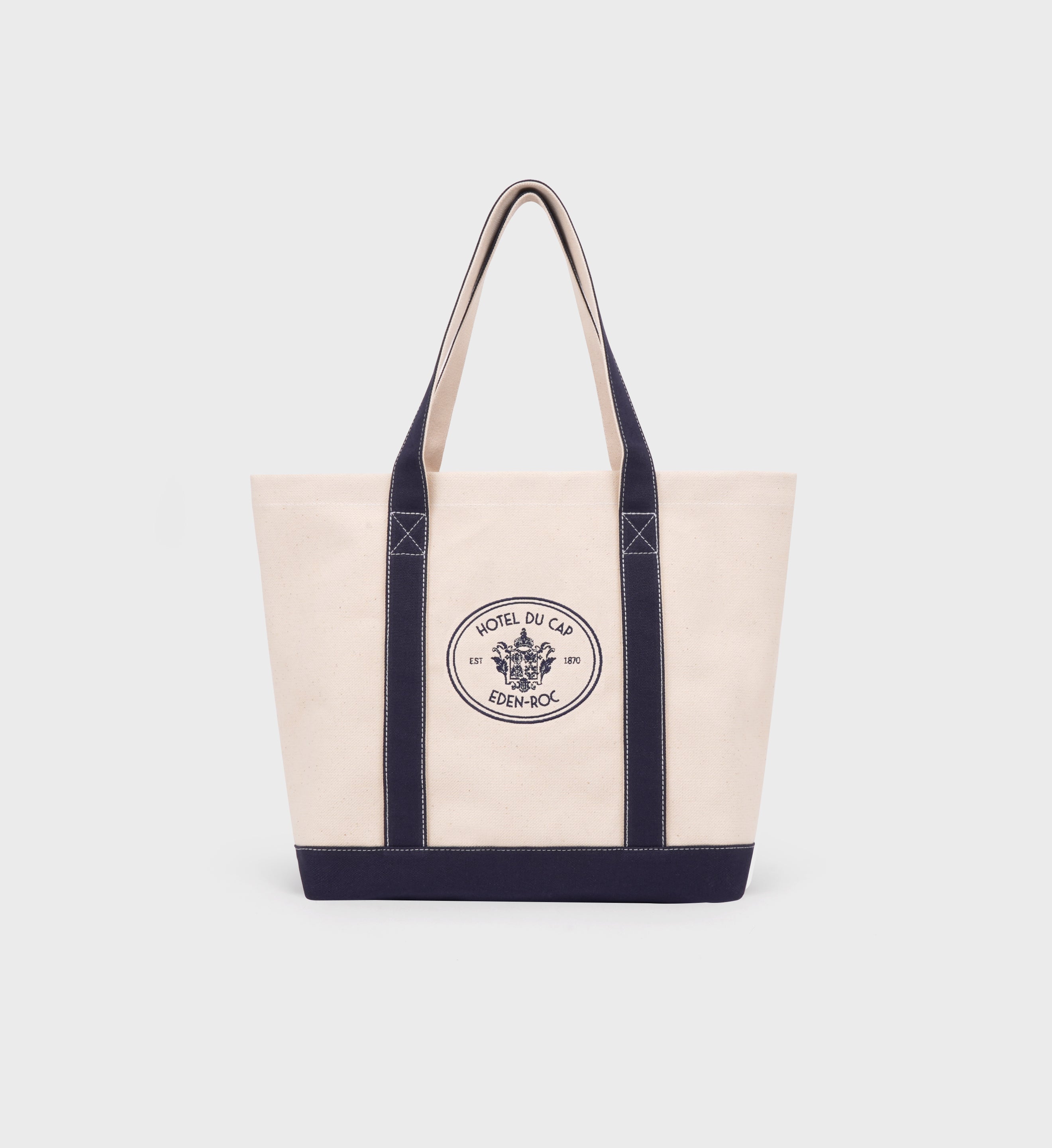 Eden Crest Two Tone Tote - Natural/Navy