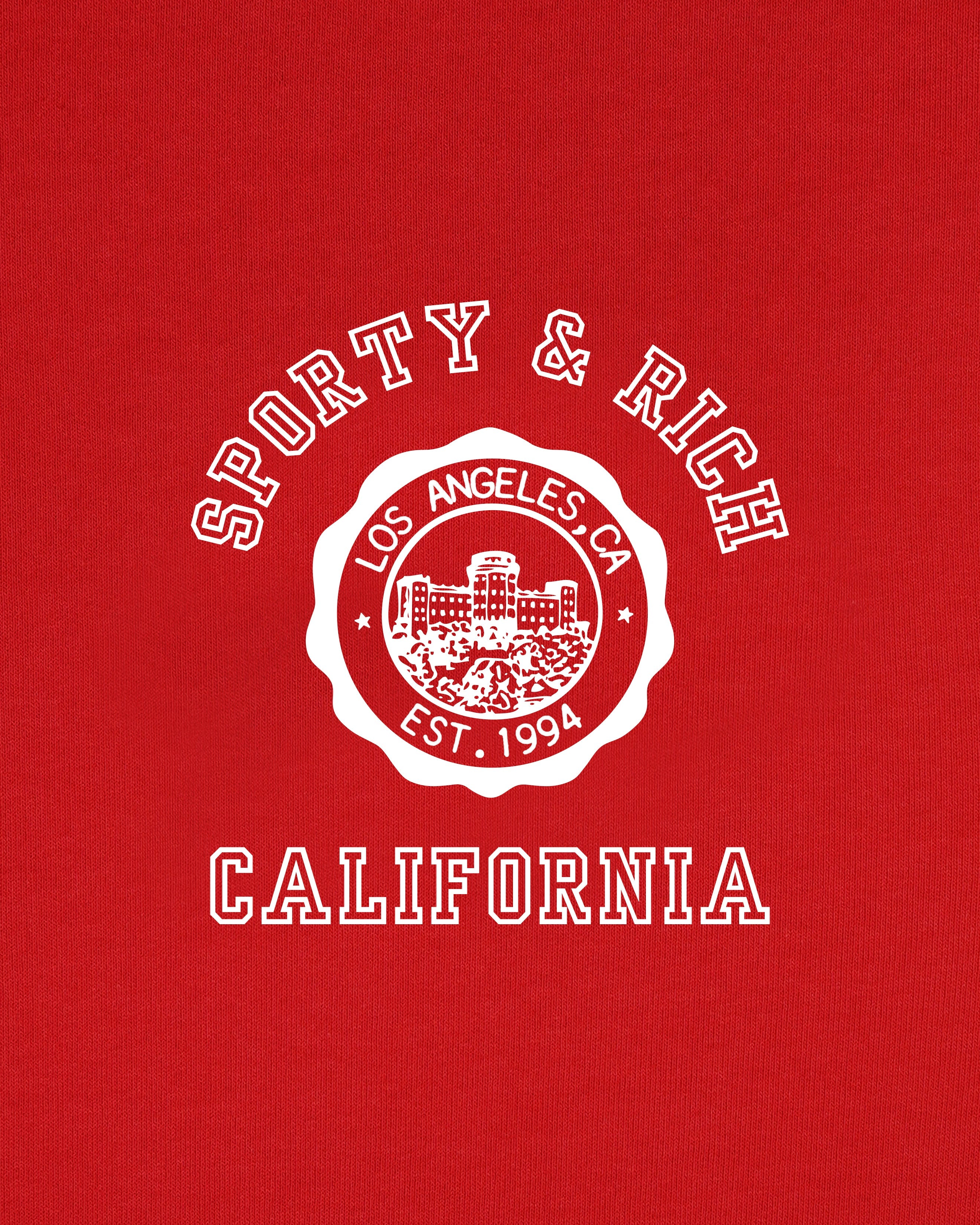 California Emblem Crewneck - Ruby/White