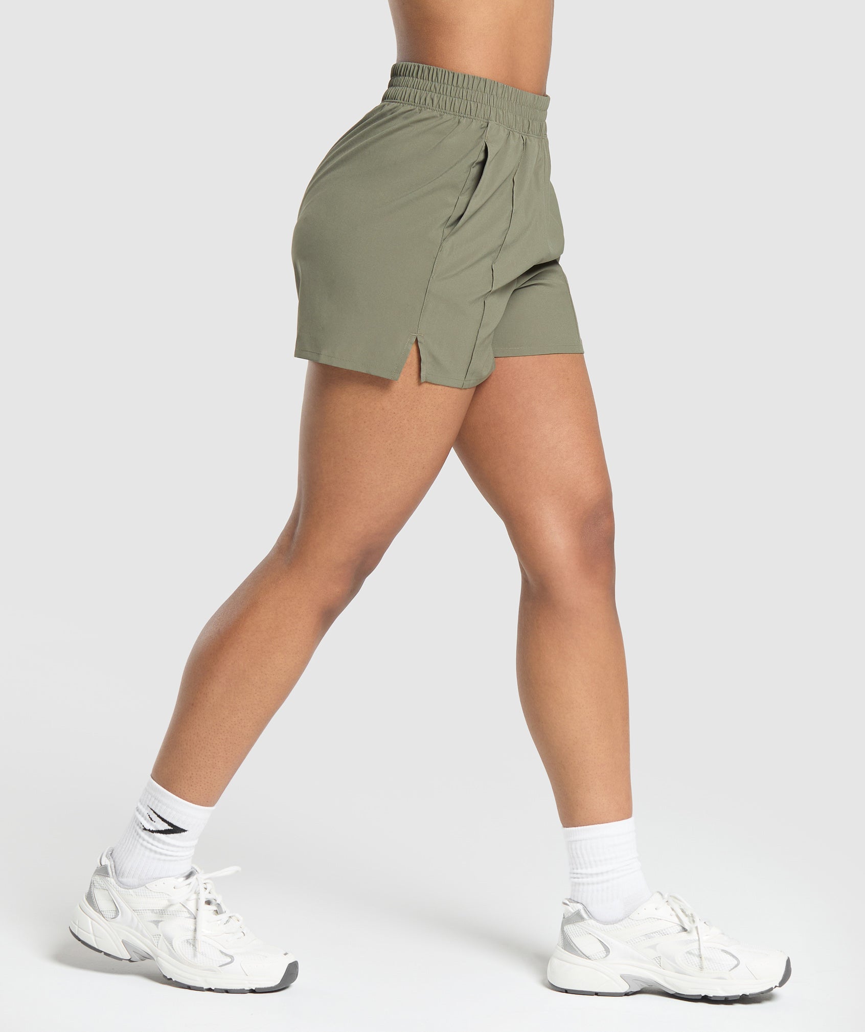 Gymshark Pintuck Shorts - Base Green