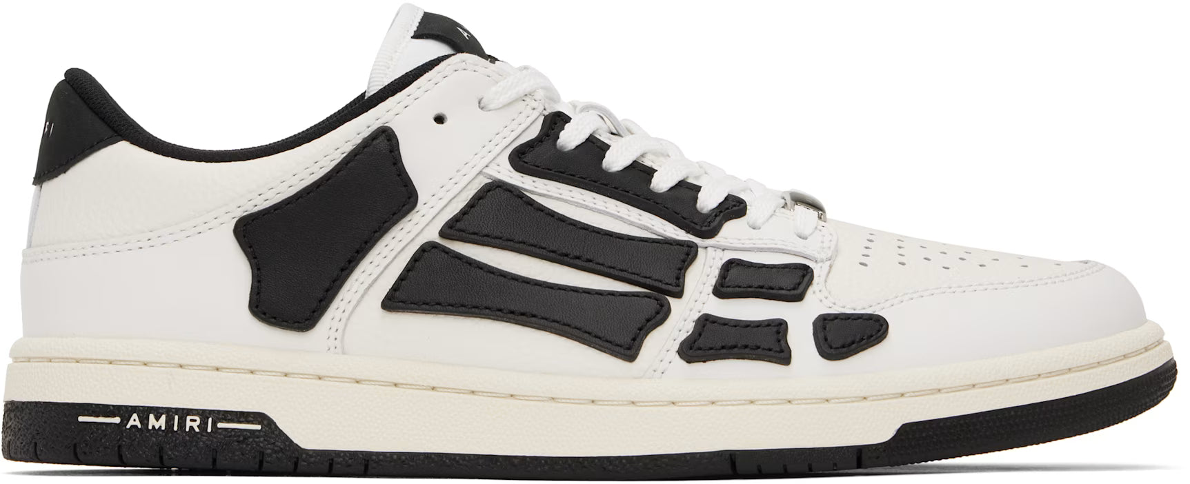 AMIRI Women White & Black Skel-Top Low Sneakers