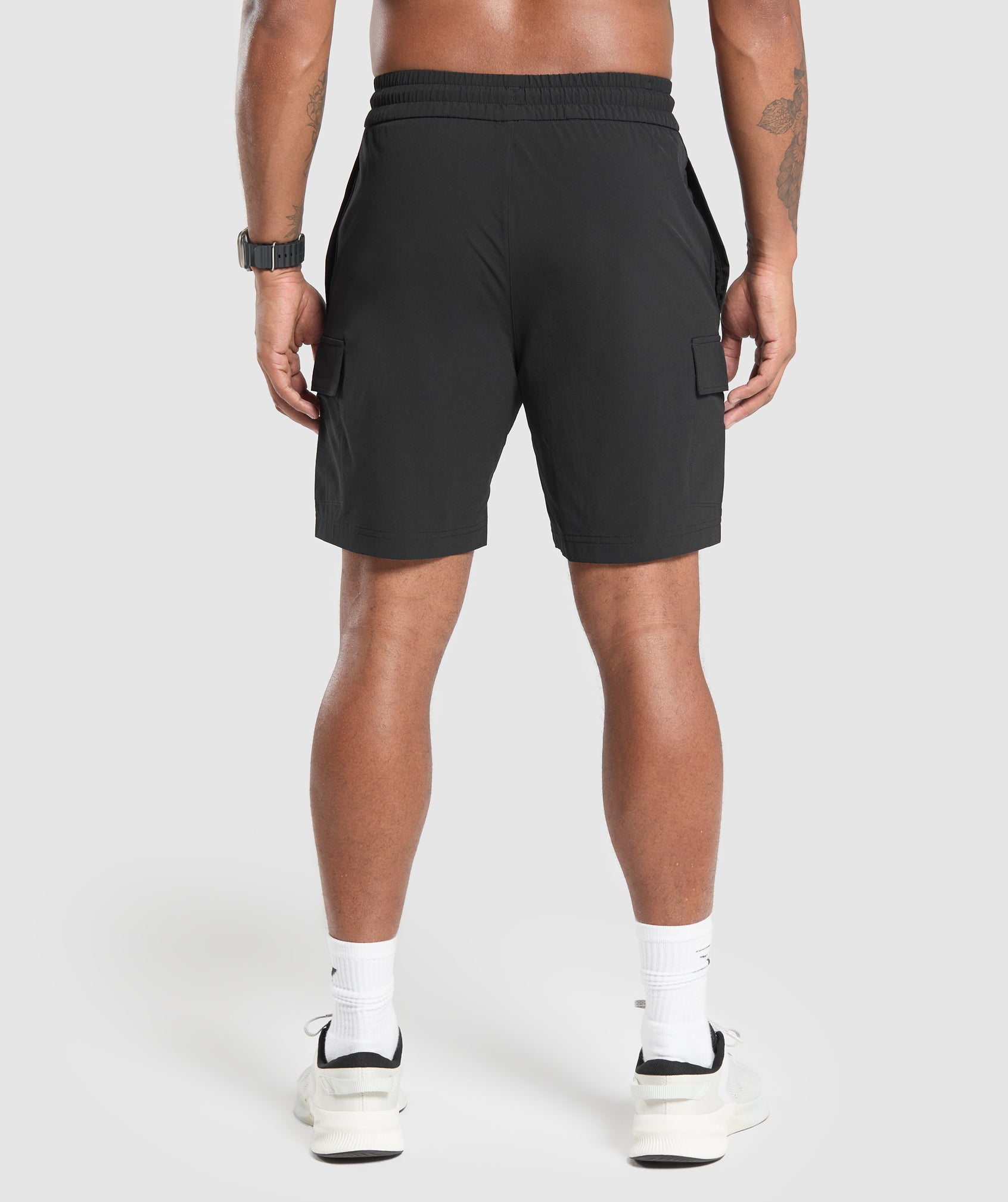 Gymshark Stretch Woven Cargo Shorts - Black