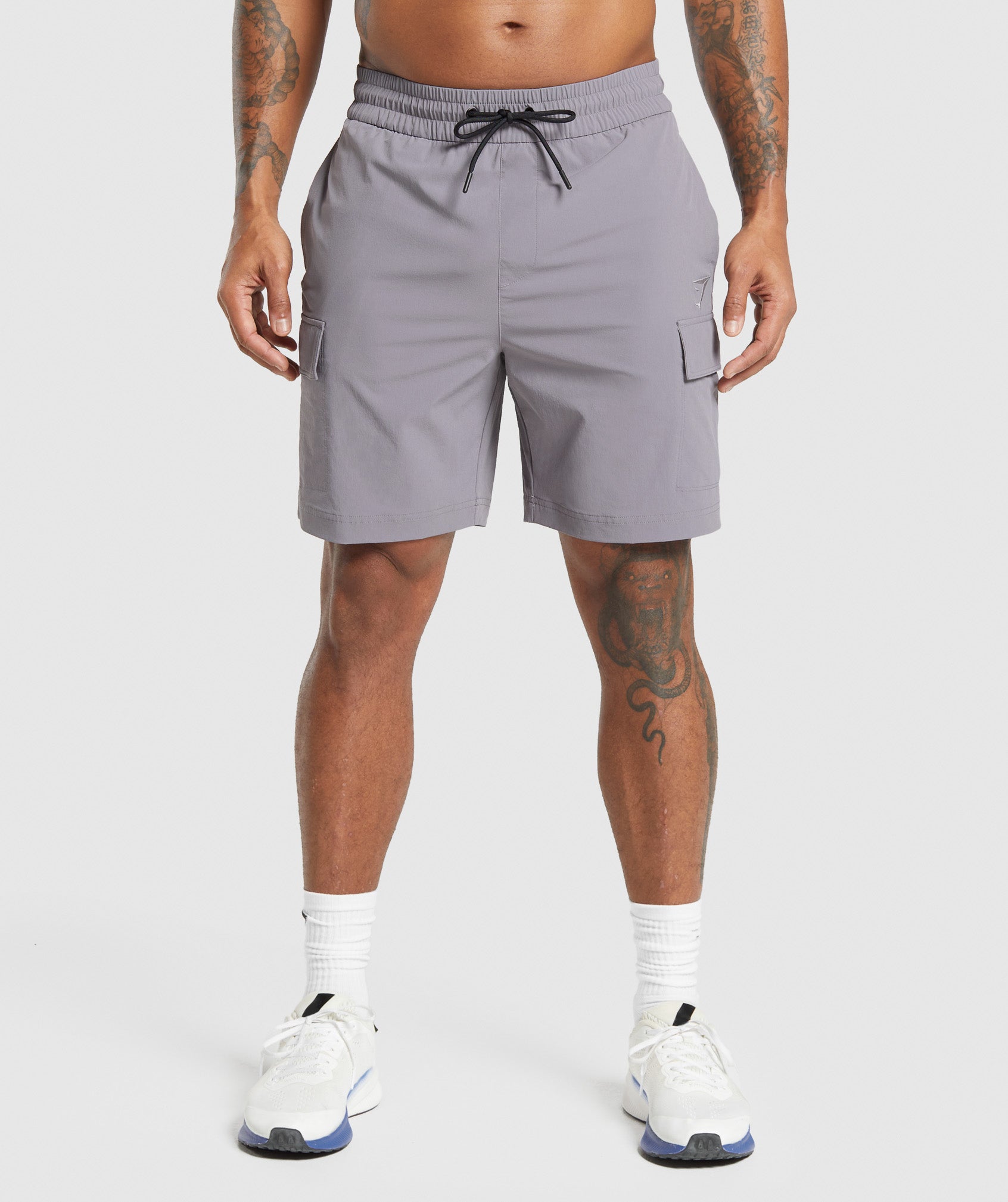 Gymshark Stretch Woven Cargo Shorts - Medium Grey