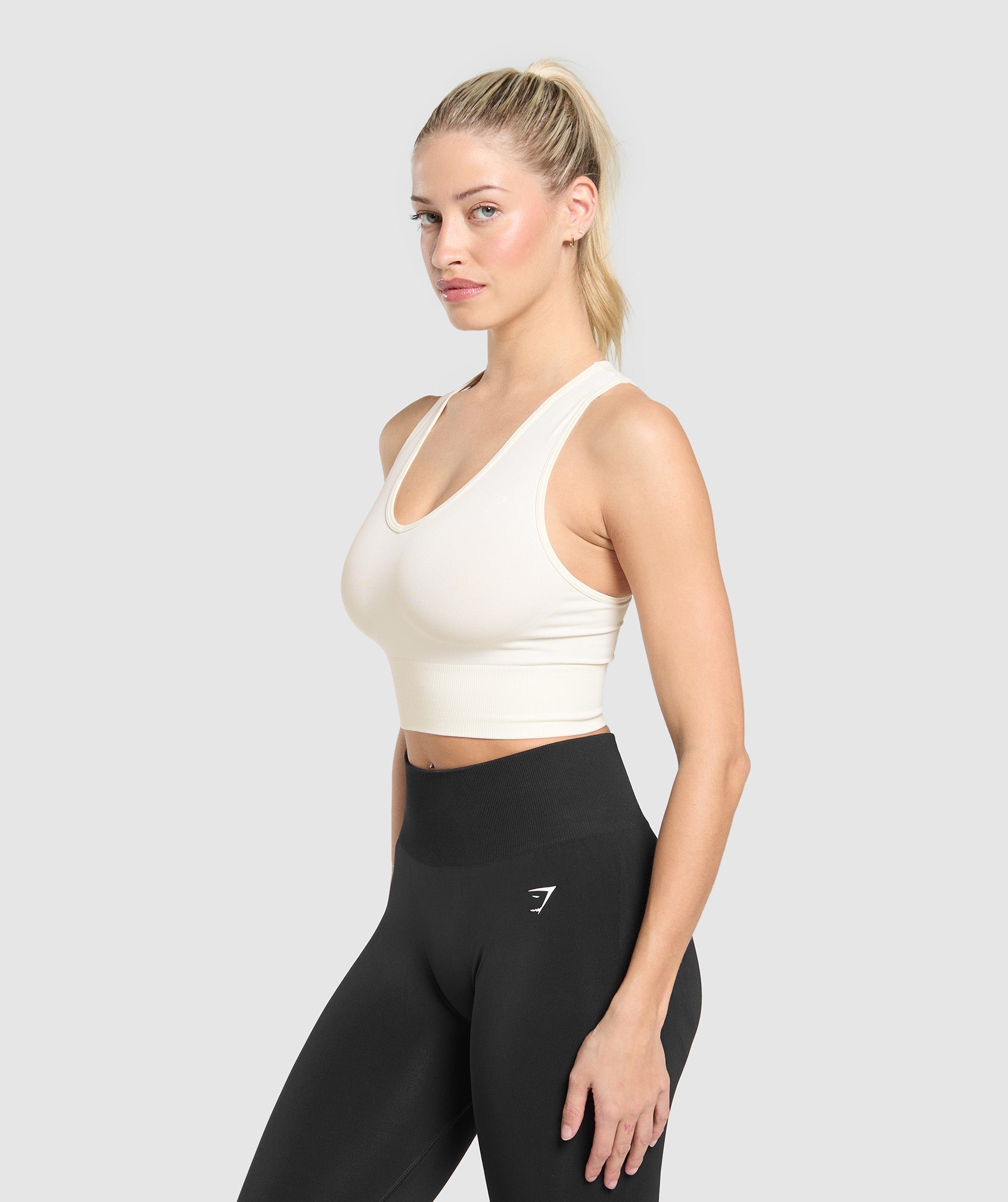 Gymshark Everyday Seamless Crop Tank - Soft White