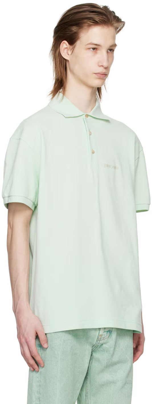 Green Embroidered Polo