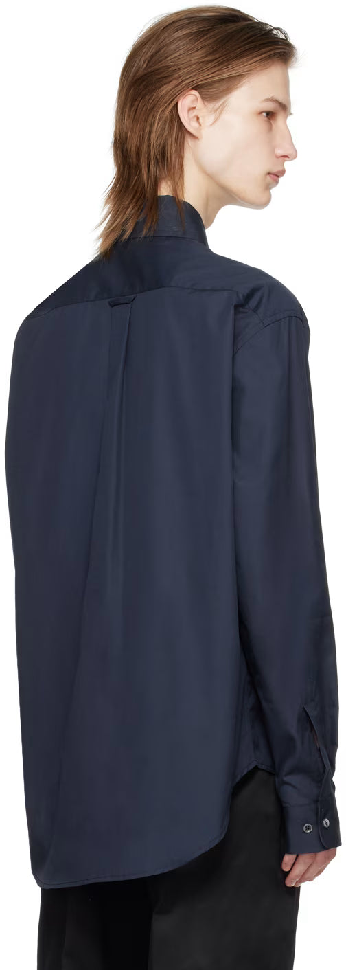 Navy Embroidered Shirt