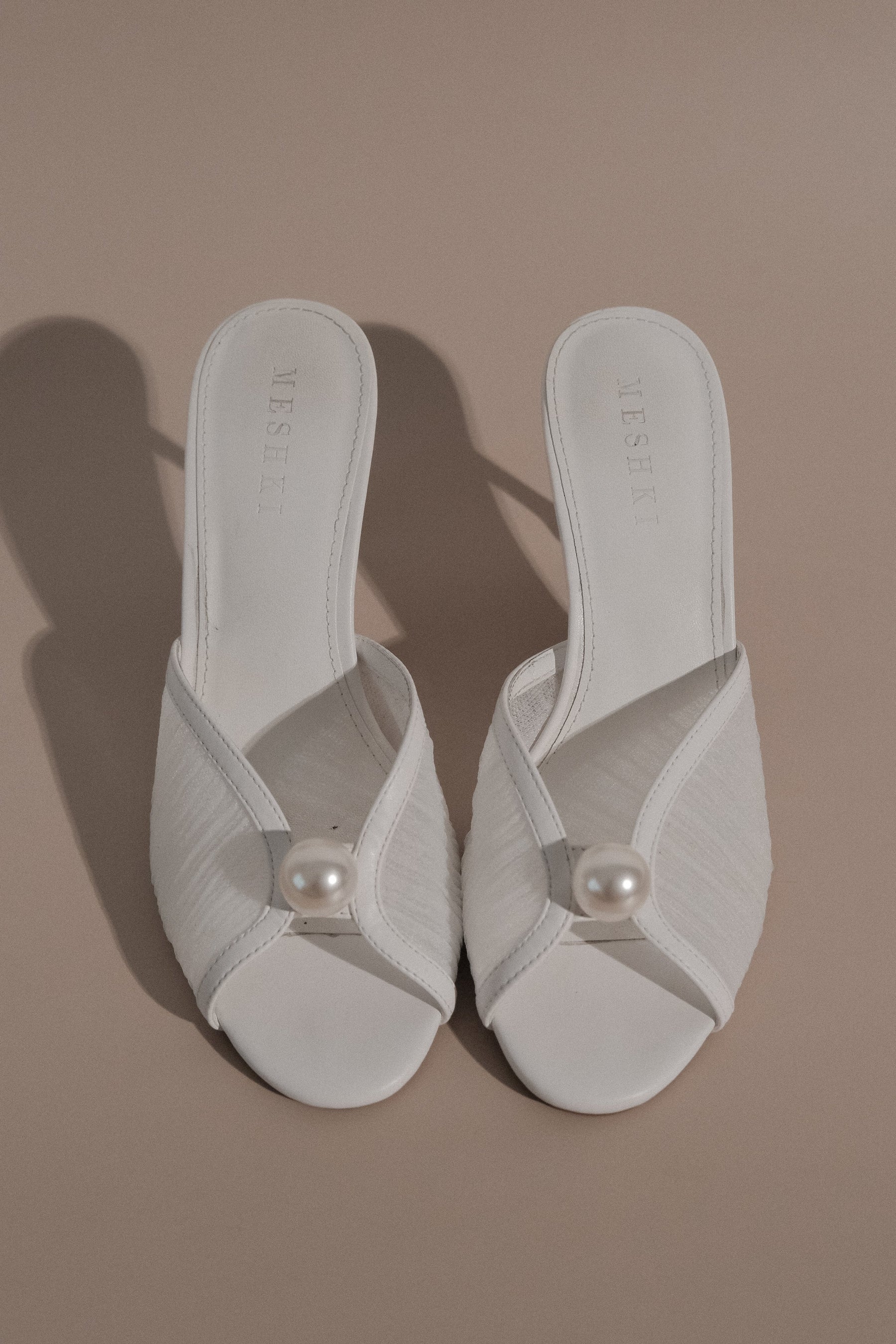 Reena Pearl Mesh Mule - Ivory