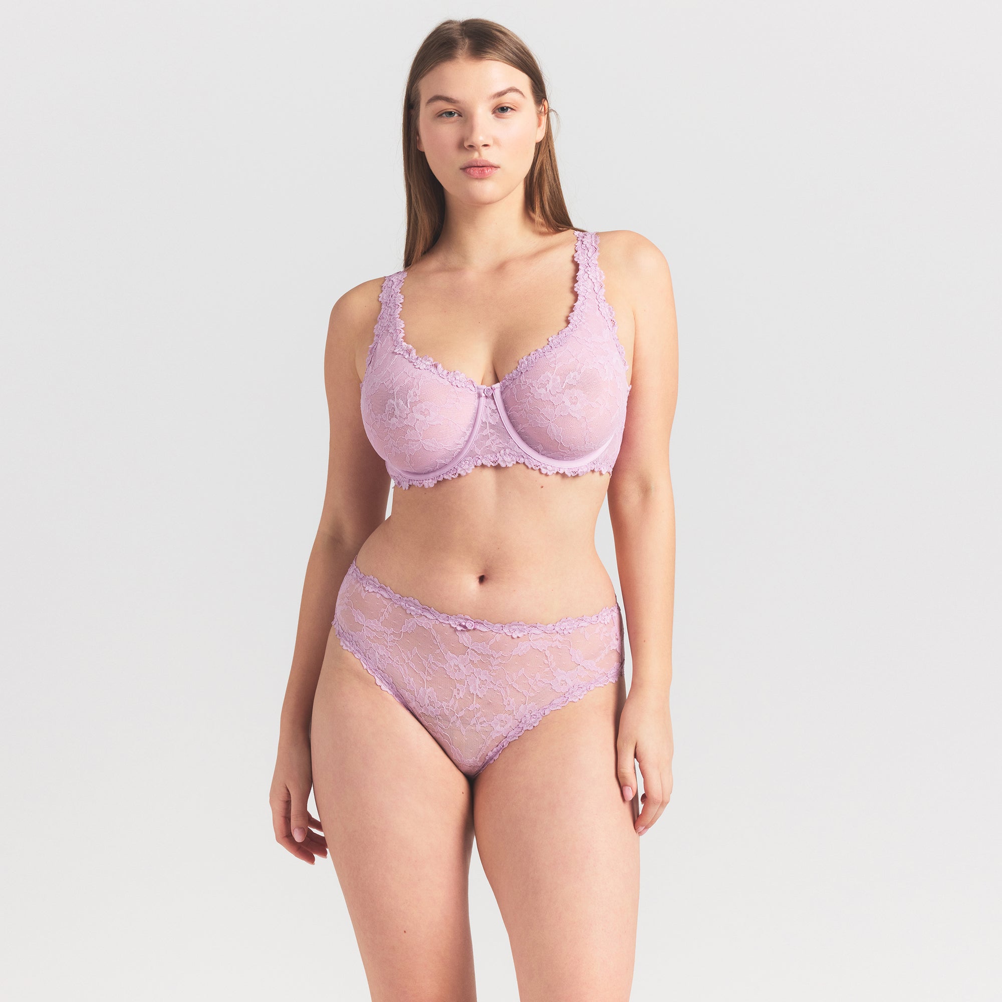 Stretch Lace Unlined Full Coverage Bra