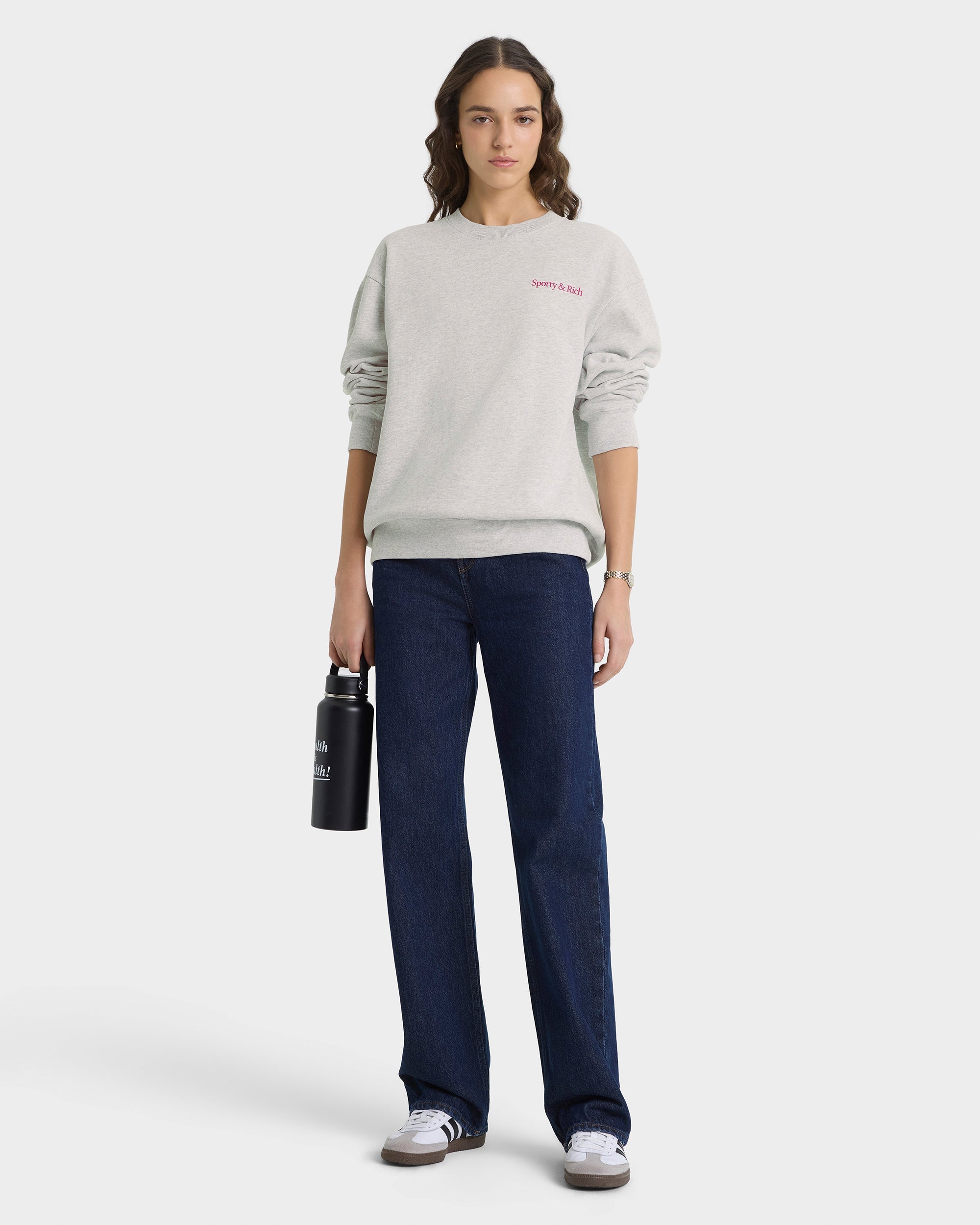 NY Motion Crewneck - Heather Gray/Berry/Azure